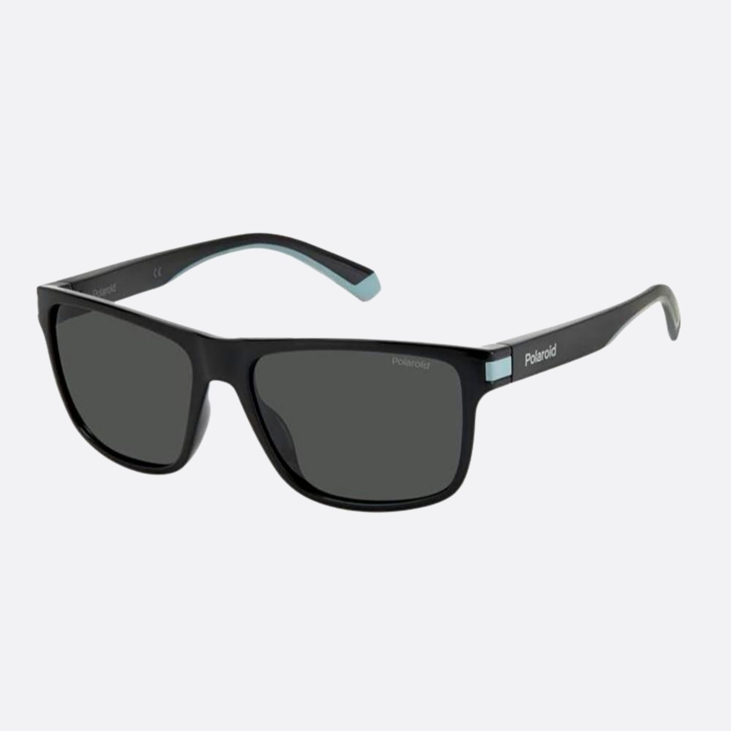 Polaroid 57mm Pld 08a Black Squared Polarized Men Sunglasses - Side View