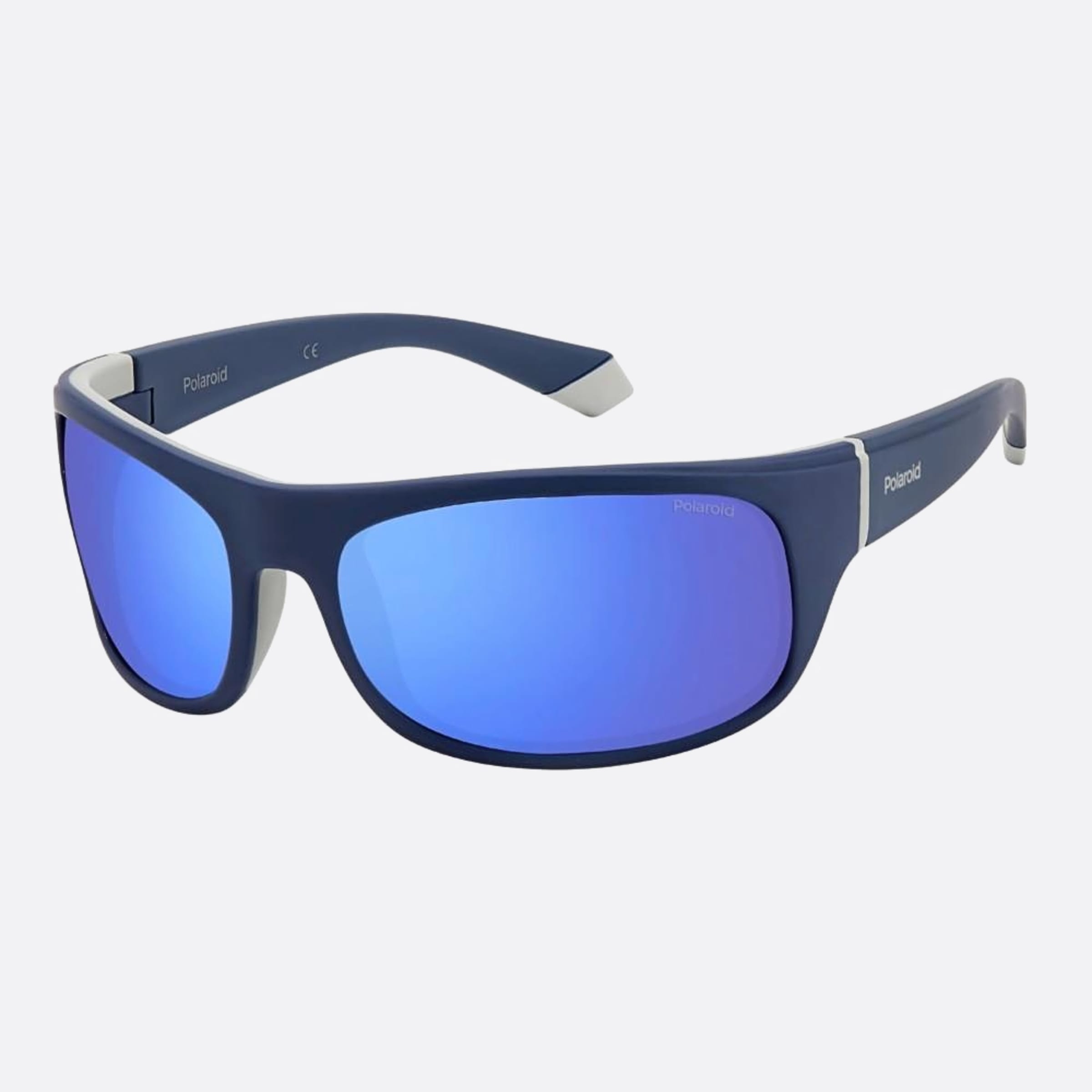 Polaroid 66mm Pld Xw0 Blue Geometric Polarized Men Sunglasses - Side View