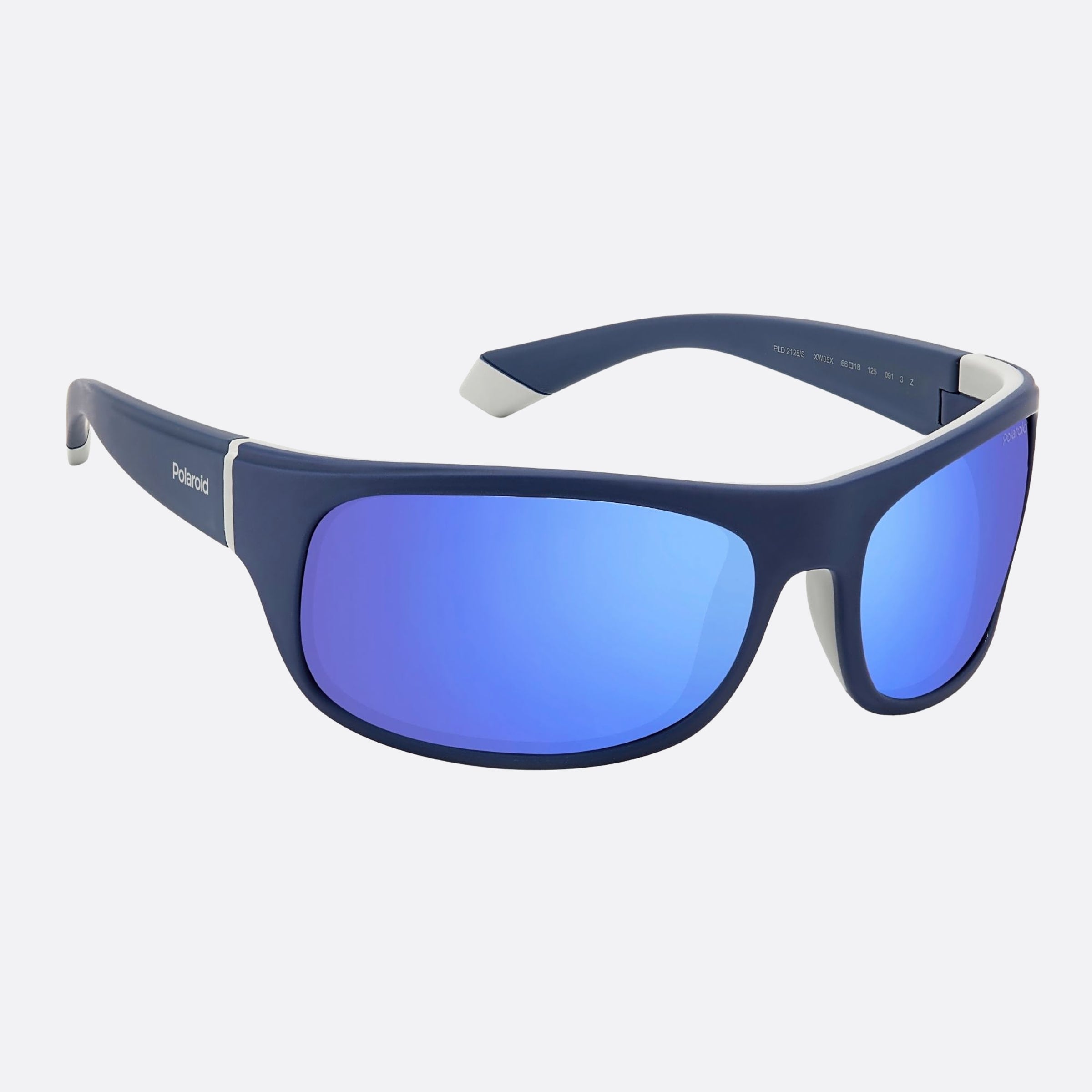 Polaroid 66mm Pld Xw0 Blue Geometric Polarized Men Sunglasses - Detail View