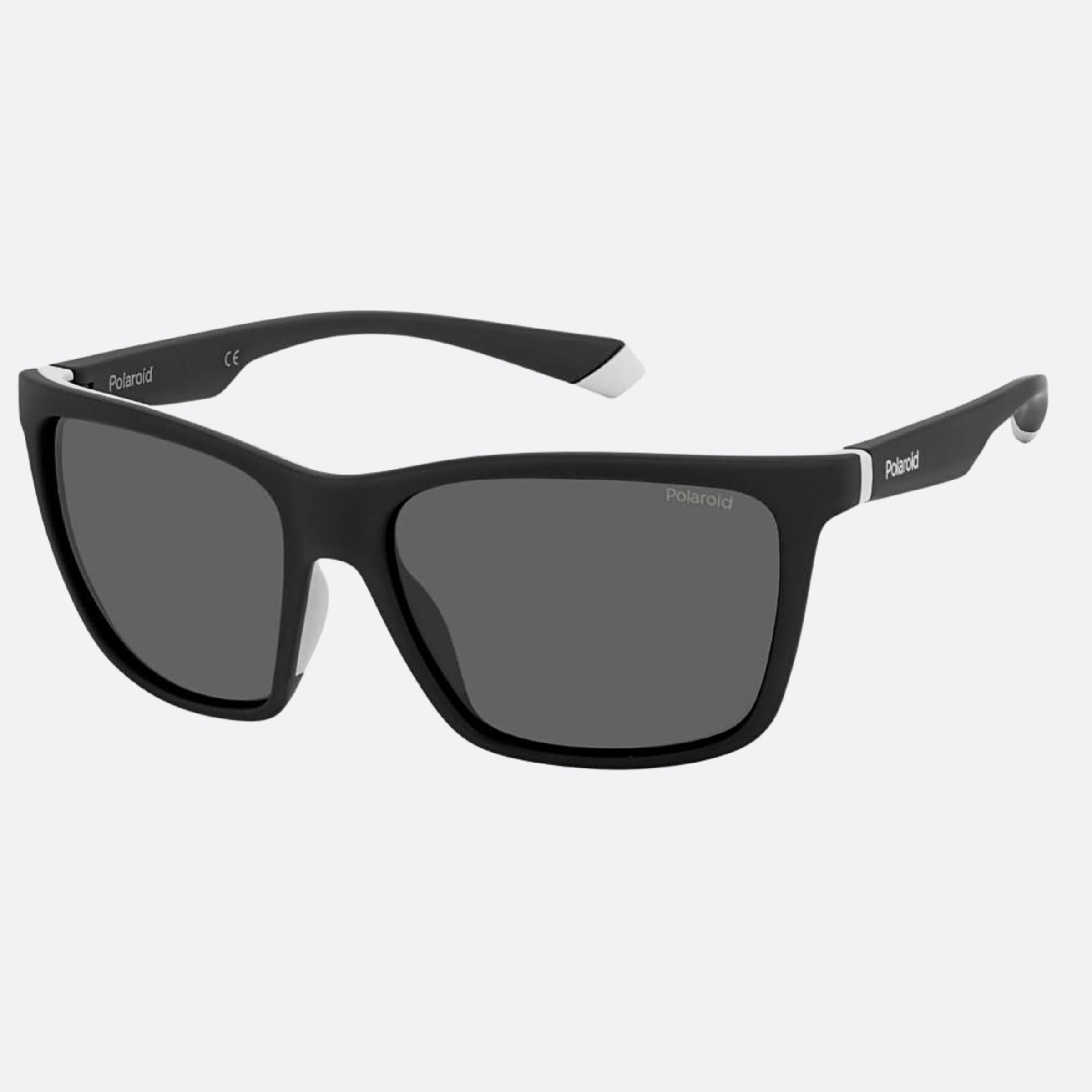Polaroid 58mm Pld 08a Black Squared Polarized Men Sunglasses - Side View