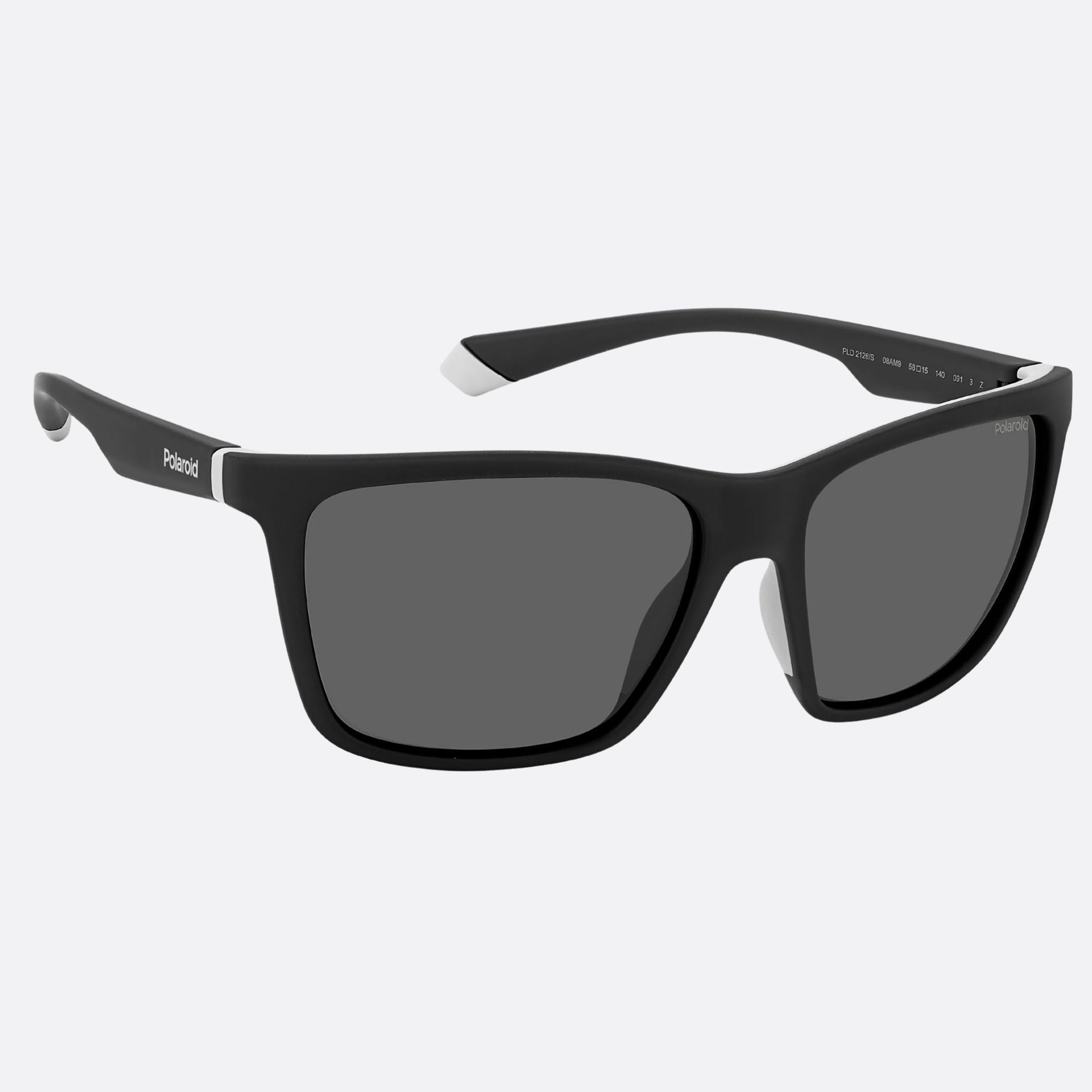 Polaroid 58mm Pld 08a Black Squared Polarized Men Sunglasses - Detail View