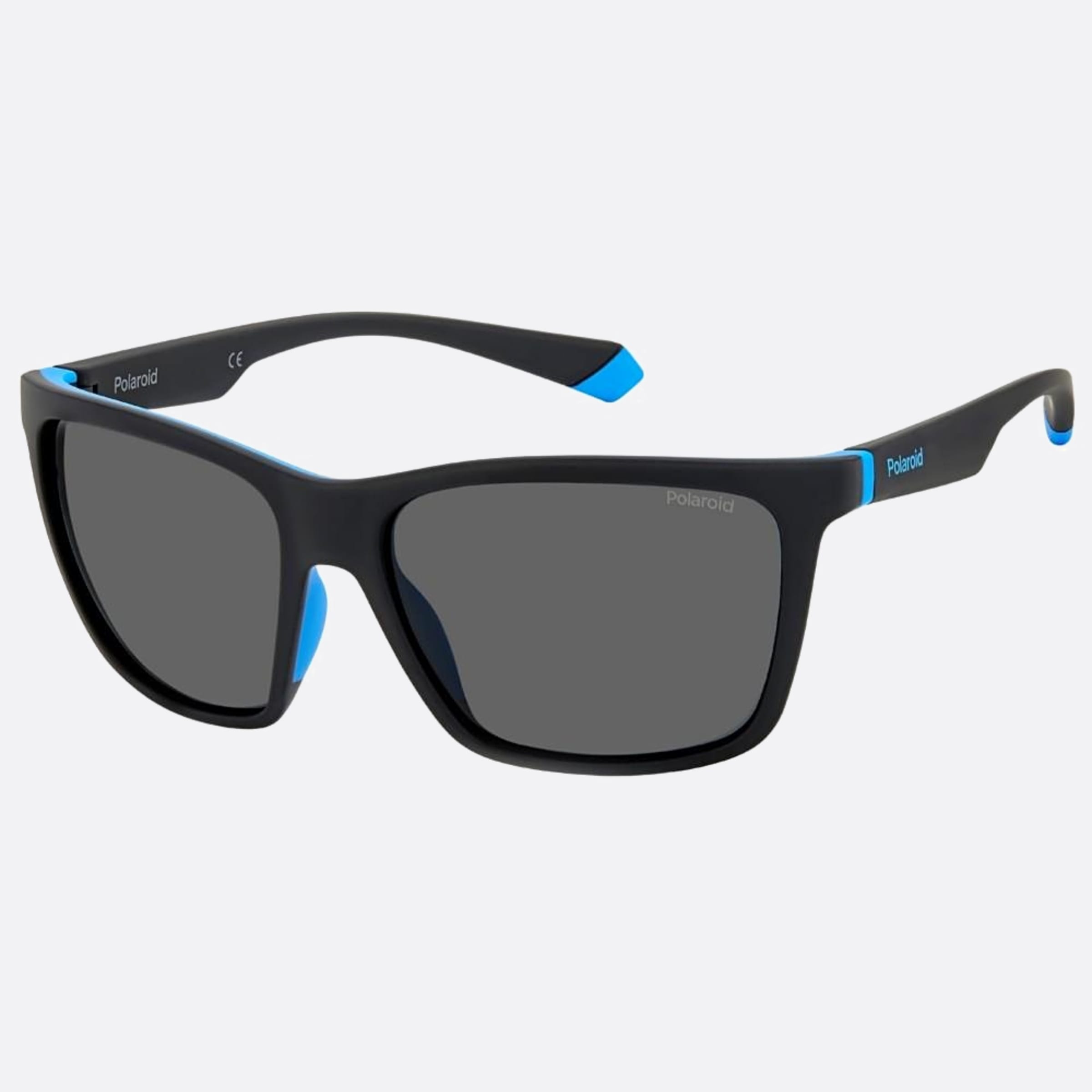 Polaroid 58mm Pld Oy4 Black Squared Polarized Men Sunglasses - Side View