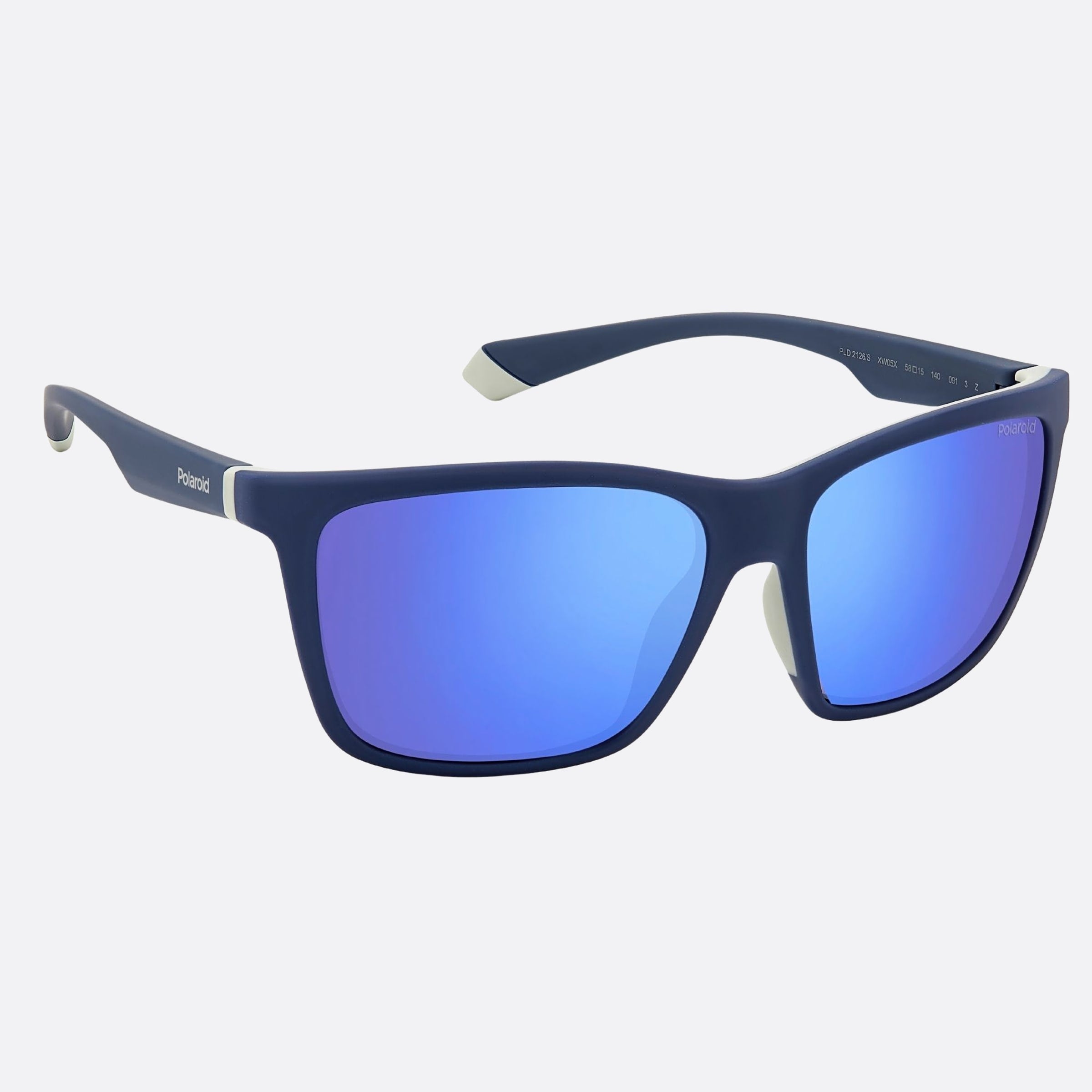 Polaroid 58mm Pld Xw0 Blue Squared Polarized Men Sunglasses - Detail View
