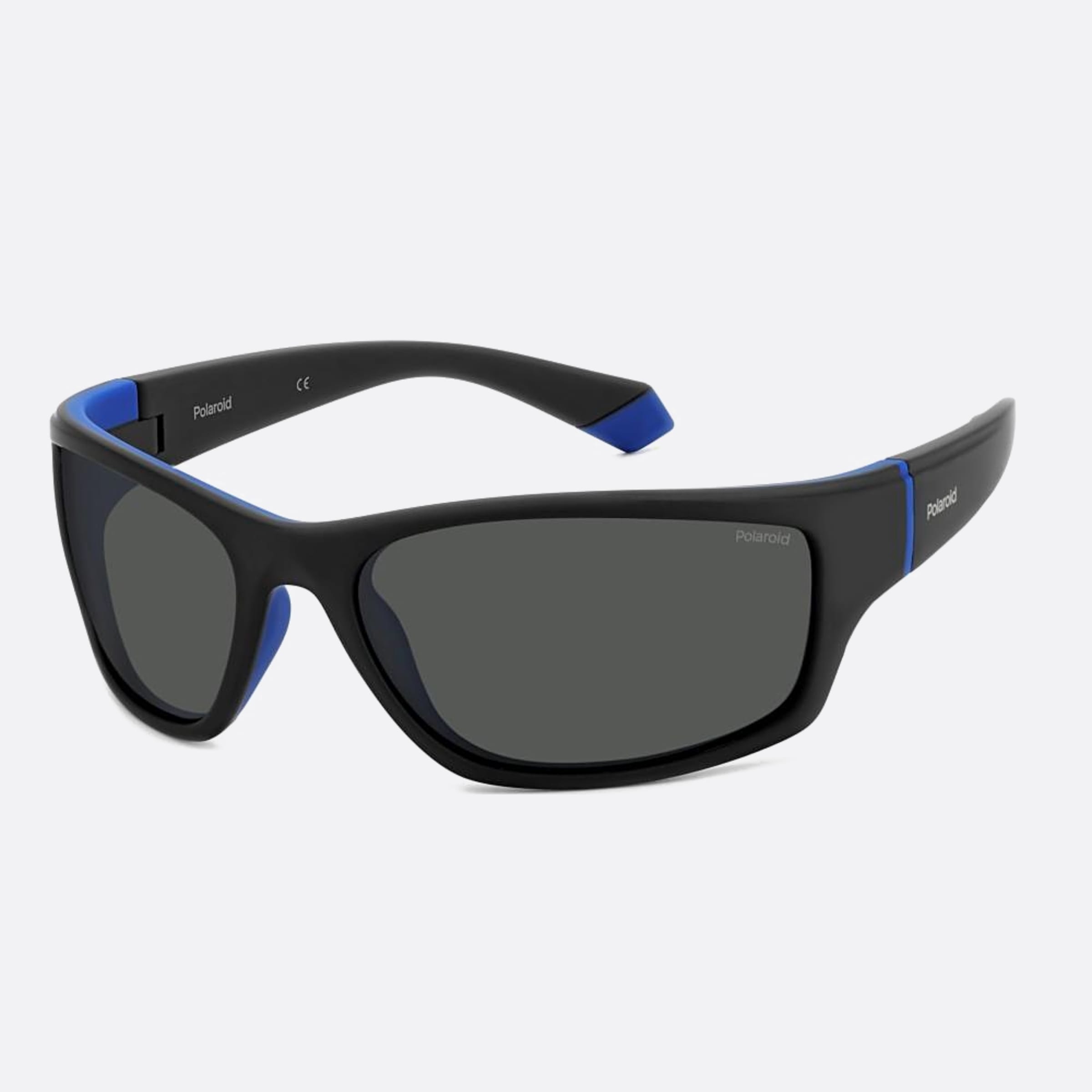 Polaroid 65mm Pld D51 Black Squared Polarized Men Sunglasses - Side View