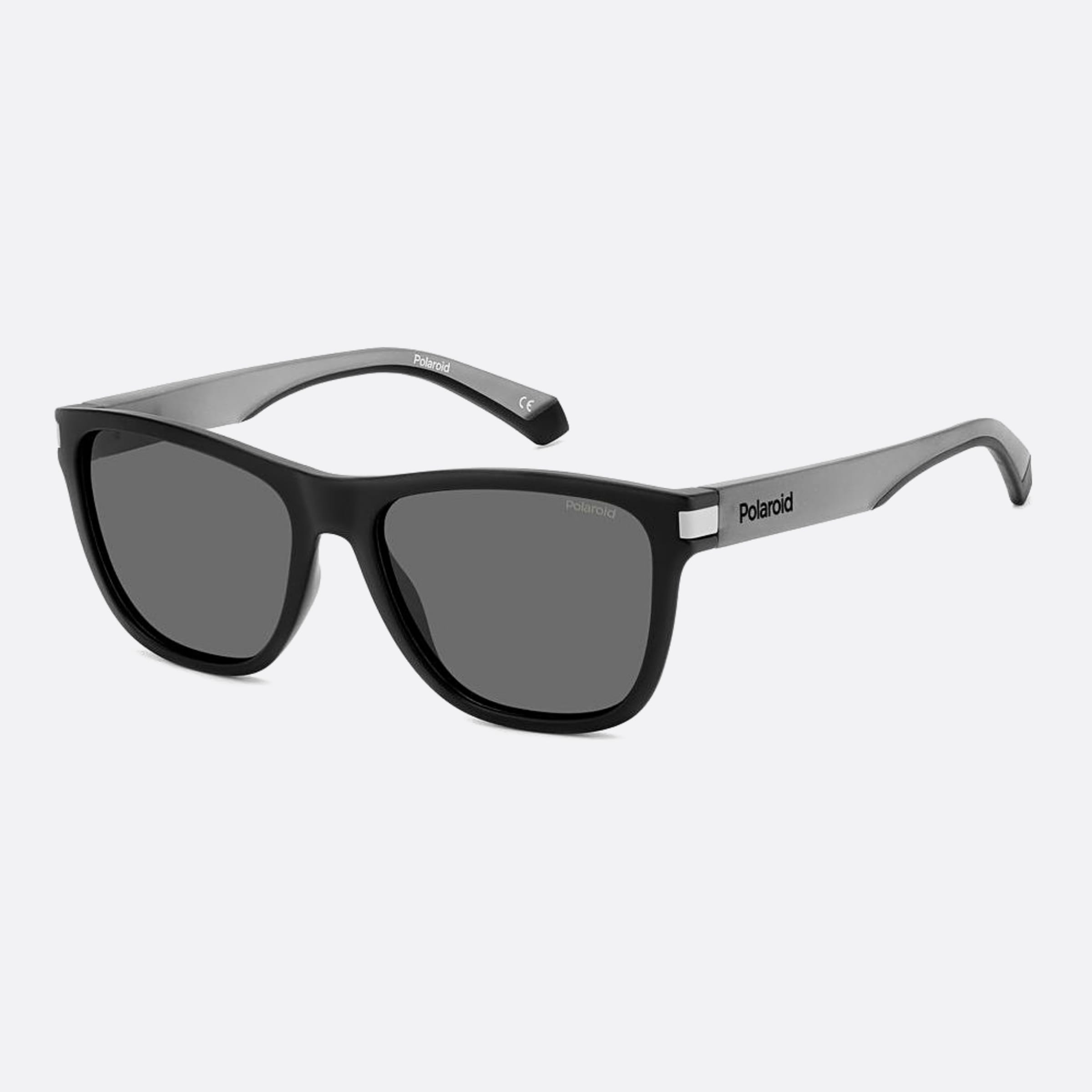 Polaroid 56mm Pld O6w Black Squared Polarized Unisex Sunglasses - Side View