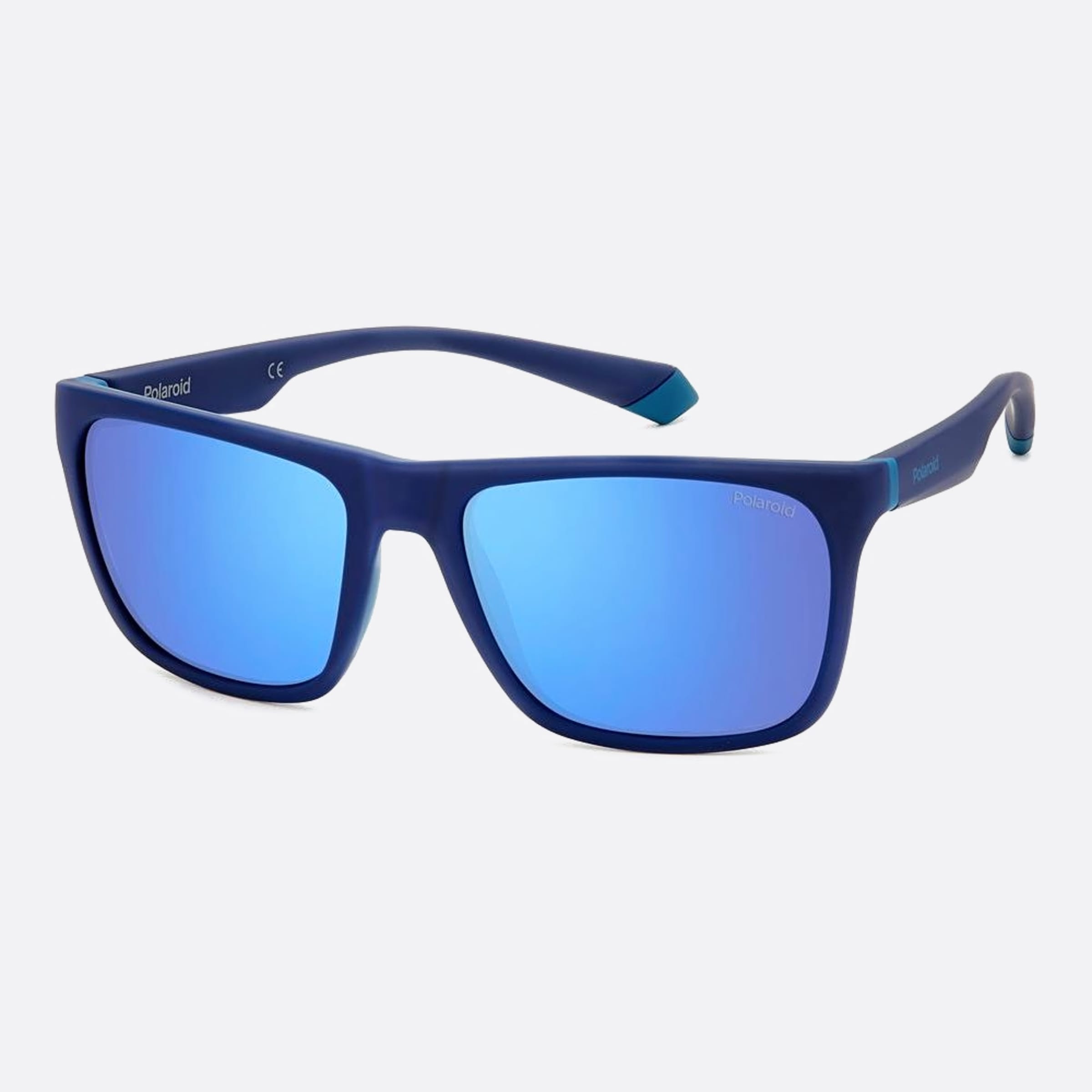 Polaroid 57mm Pld Vgl Blue Squared Polarized Unisex Sunglasses - Side View
