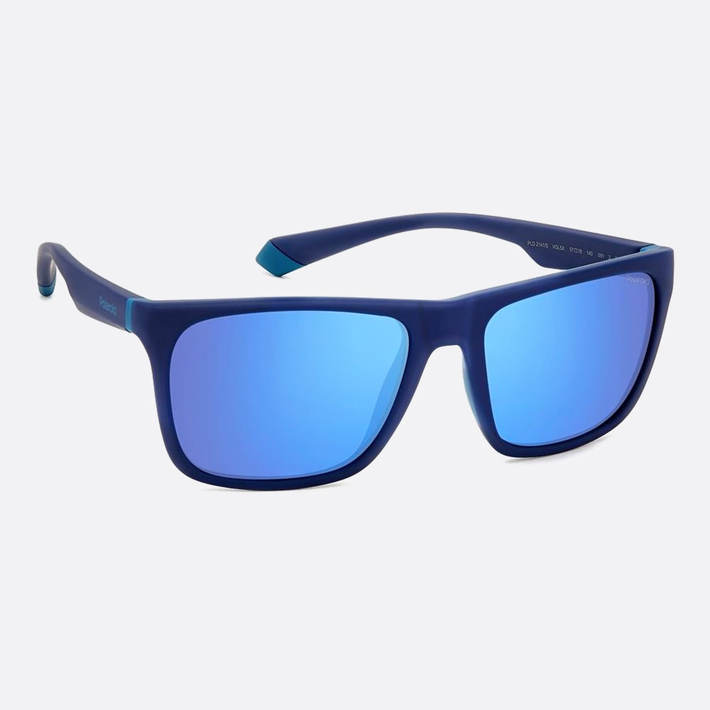 Polaroid 57mm Pld Vgl Blue Squared Polarized Unisex Sunglasses - Detail View
