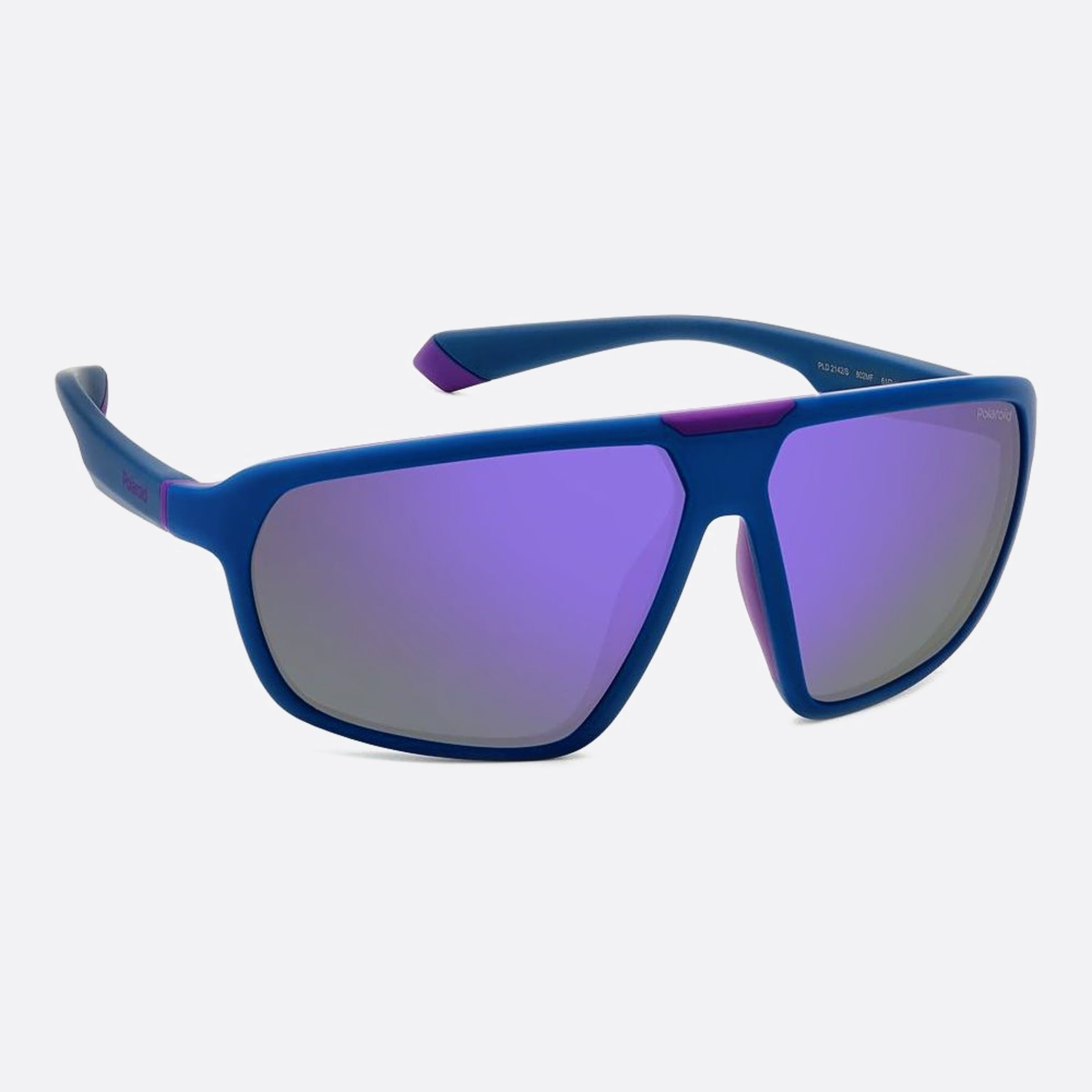 Polaroid 61mm Pld Black Geometric Polarized Unisex Sunglasses - Detail View