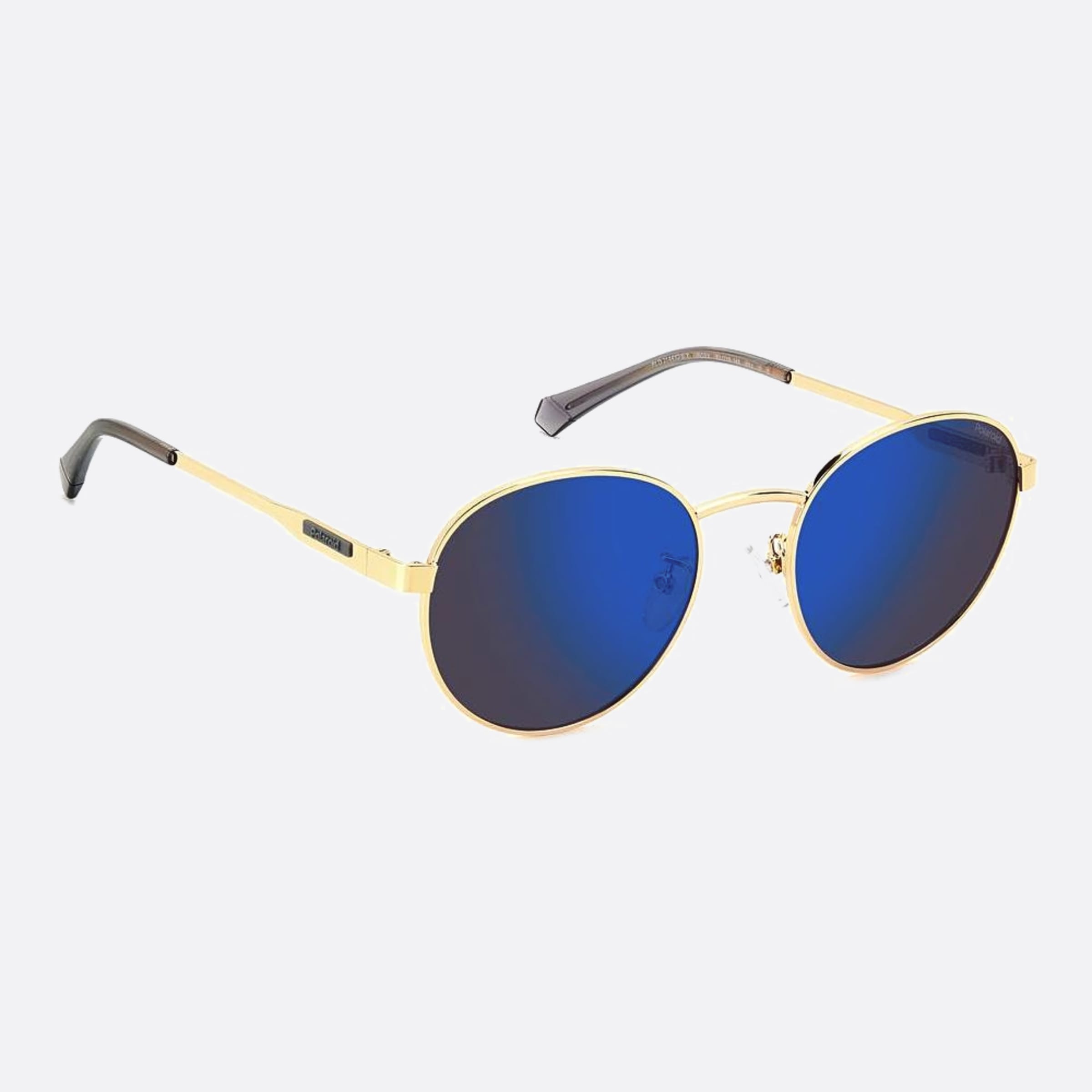 Polaroid 52mm Pld J5g Gold Round Polarized Unisex Sunglasses - Lifestyle Shot