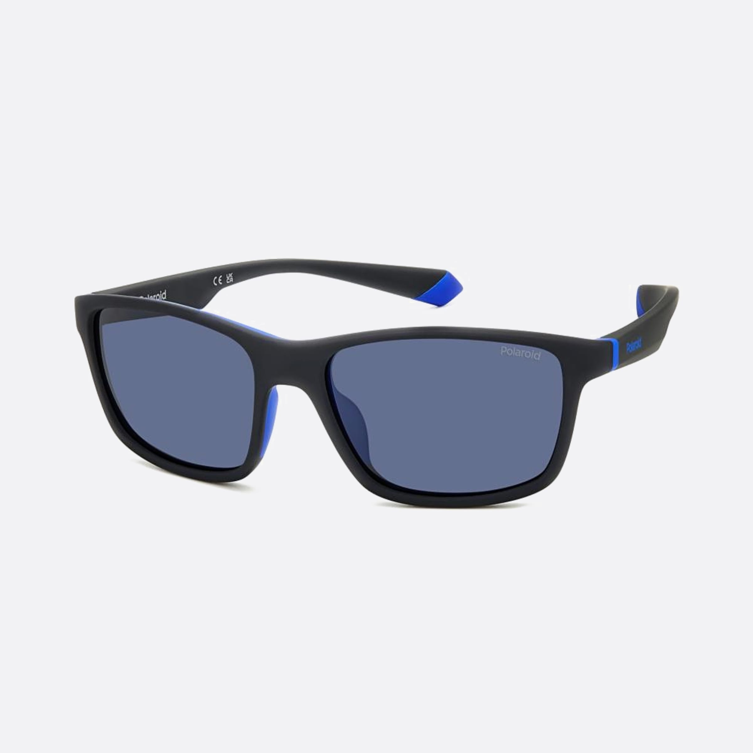 Polaroid 58mm Pld 0vk Black Squared Polarized Men Sunglasses - Side View