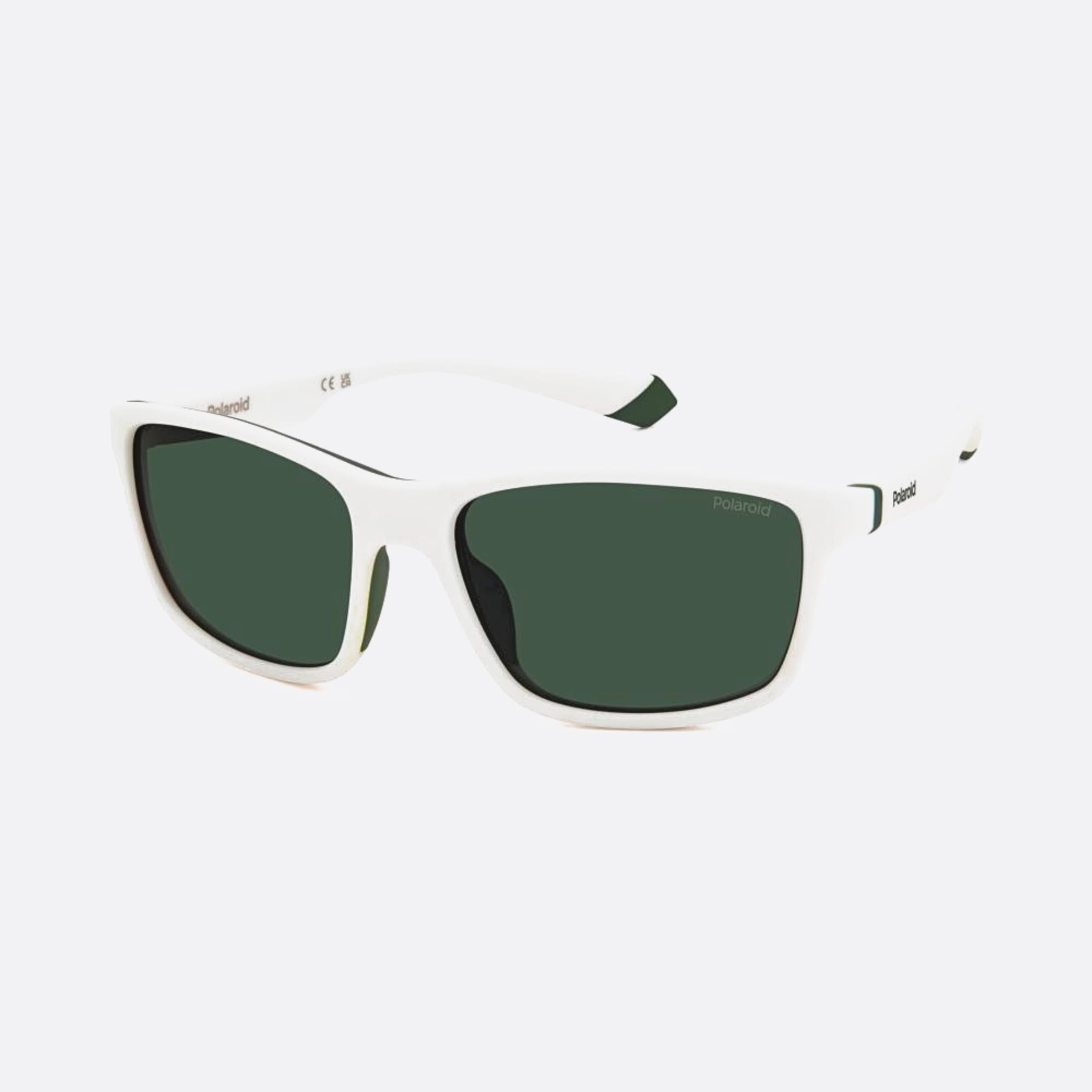 Polaroid 58mm Pld 6ht White Squared Polarized Men Sunglasses - Side View