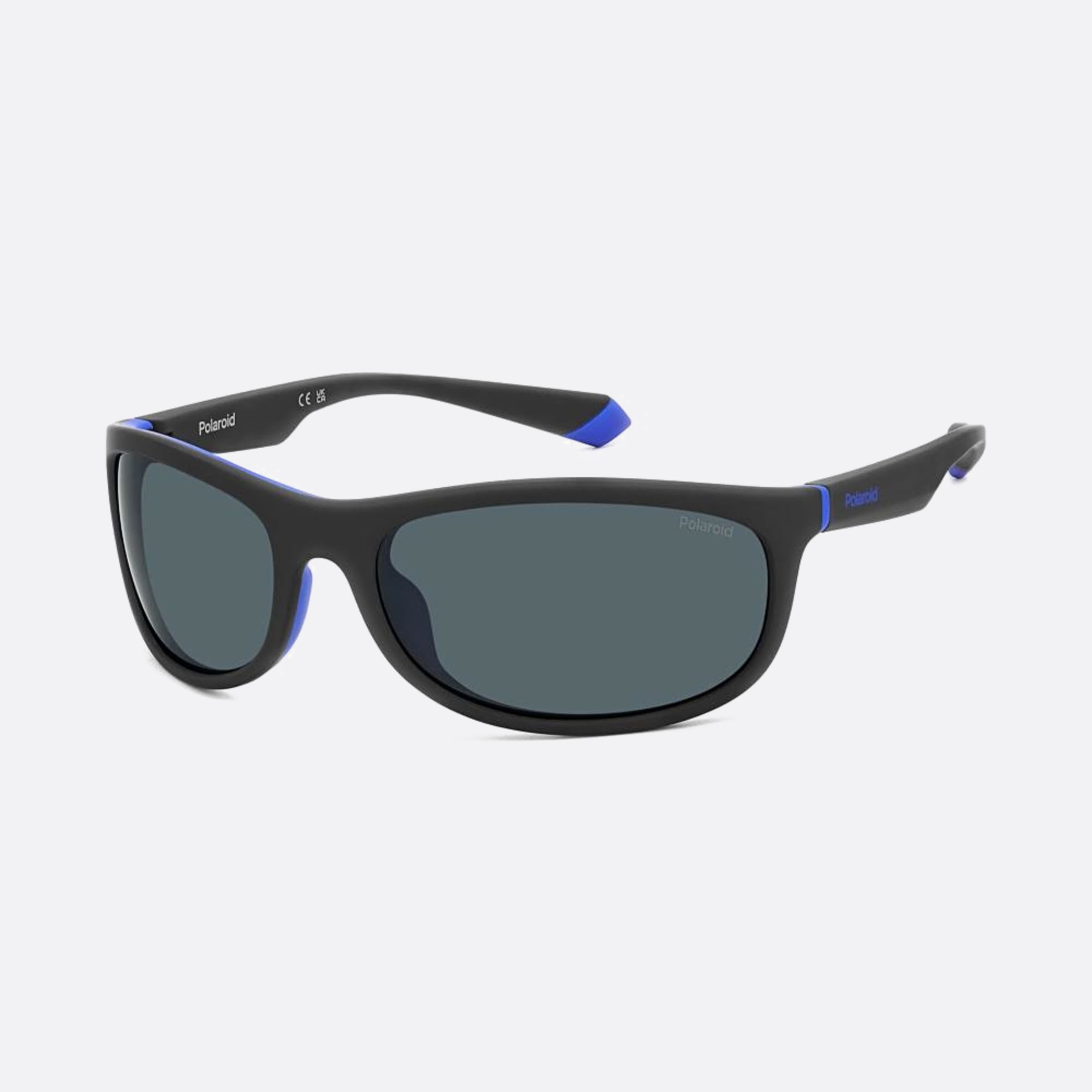 Polaroid 64mm Pld 0vk Black Rectangle Polarized Unisex Sunglasses - Side View