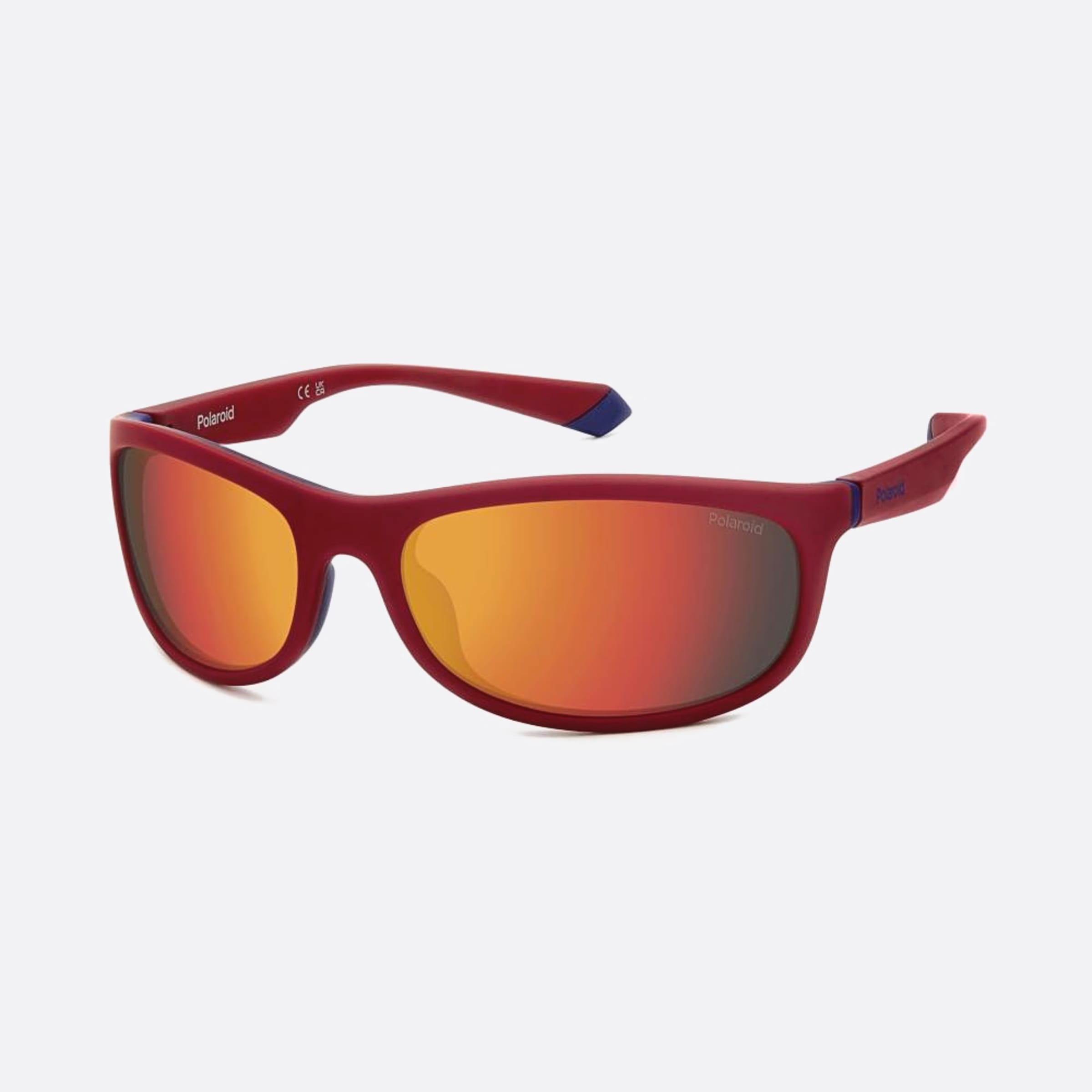 Polaroid 64mm Pld 0z3 Red Rectangle Polarized Unisex Sunglasses - Side View