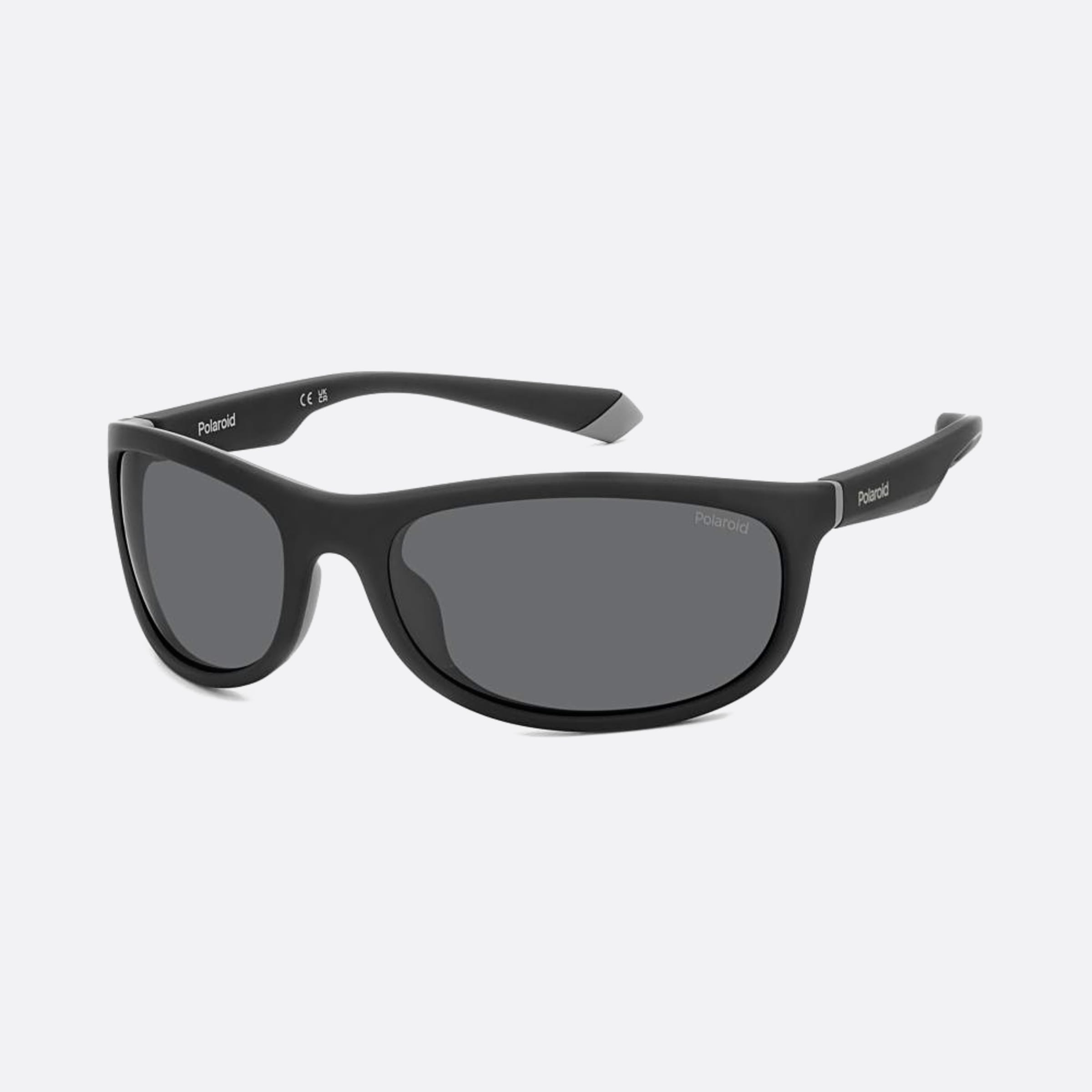 Polaroid 64mm Pld O6w Black Rectangle Polarized Unisex Sunglasses - Side View