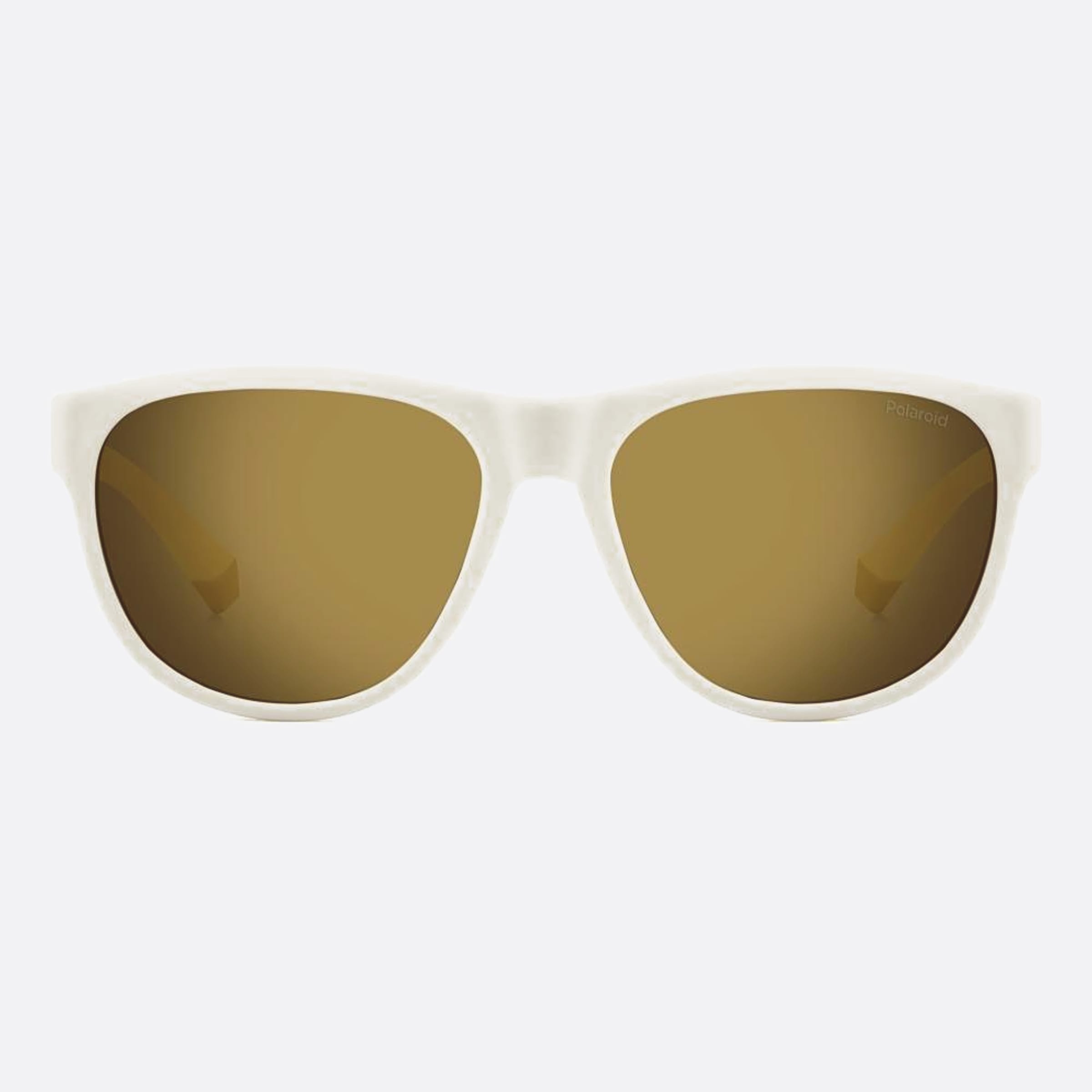 Polaroid 56mm Pld 6ht White Squared Polarized Unisex Sunglasses - Main View