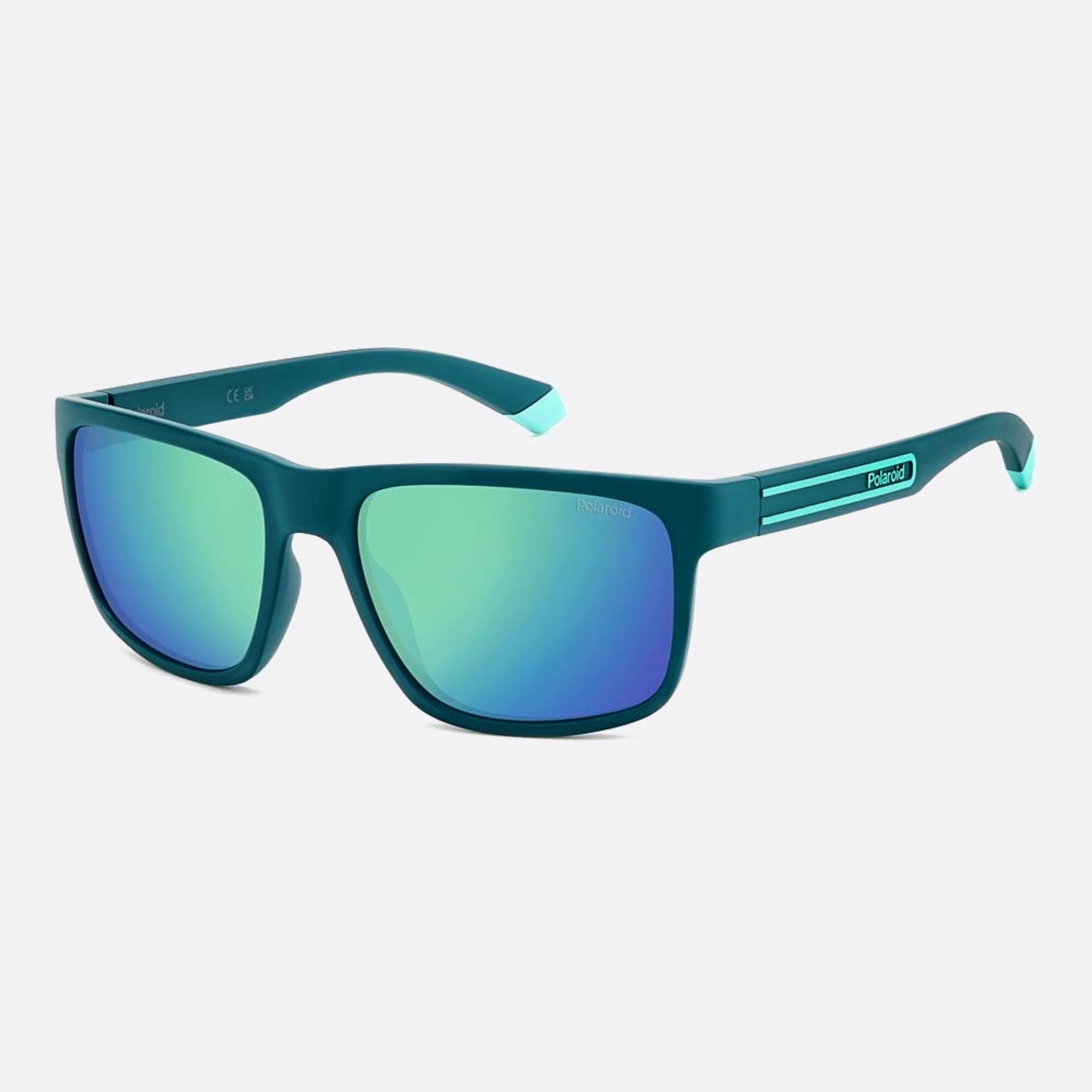 Polaroid 57mm Pld Pyw Green Squared Polarized Men Sunglasses - Side View