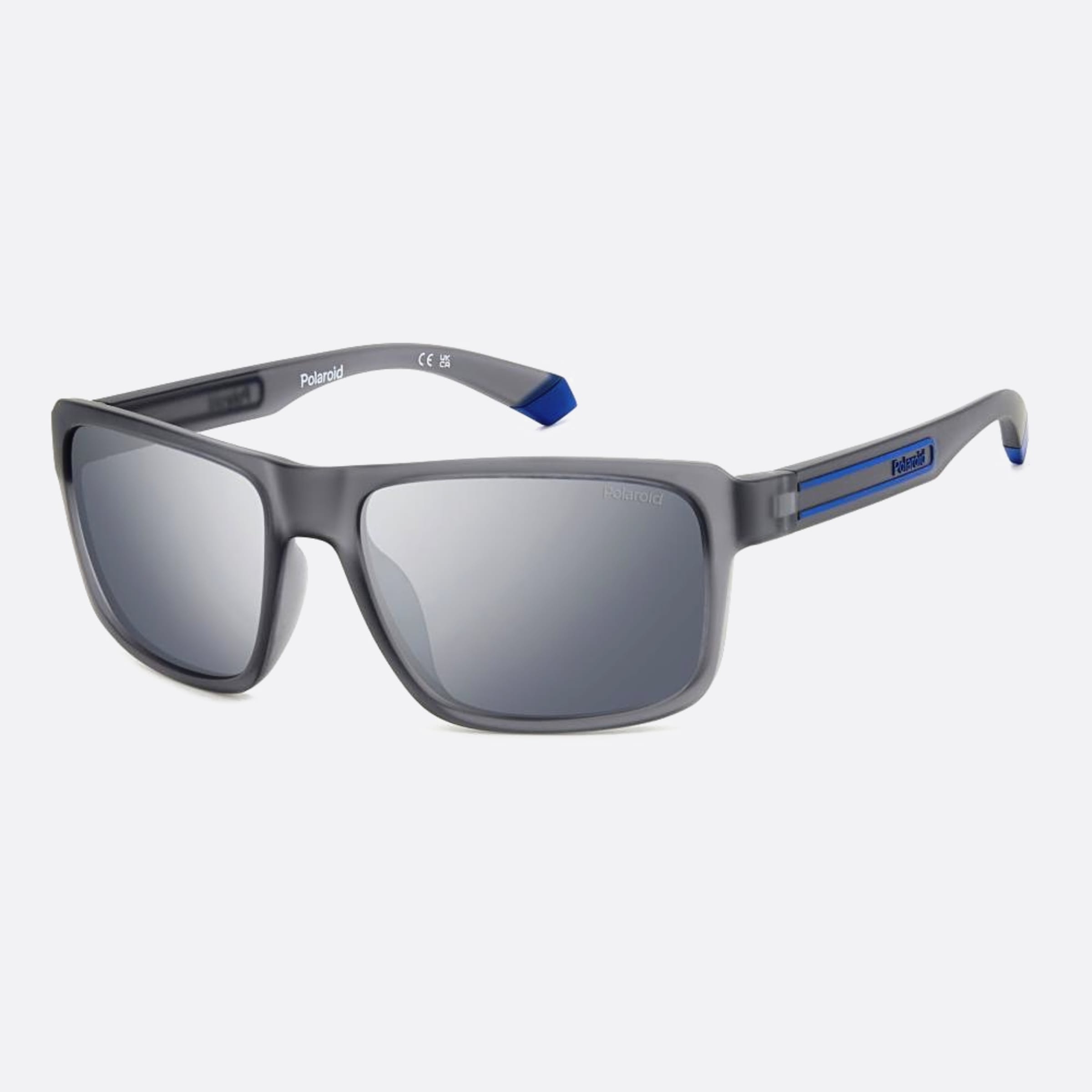 Polaroid 58mm Pld Riw Grey Sports Polarized Men Sunglasses - Side View