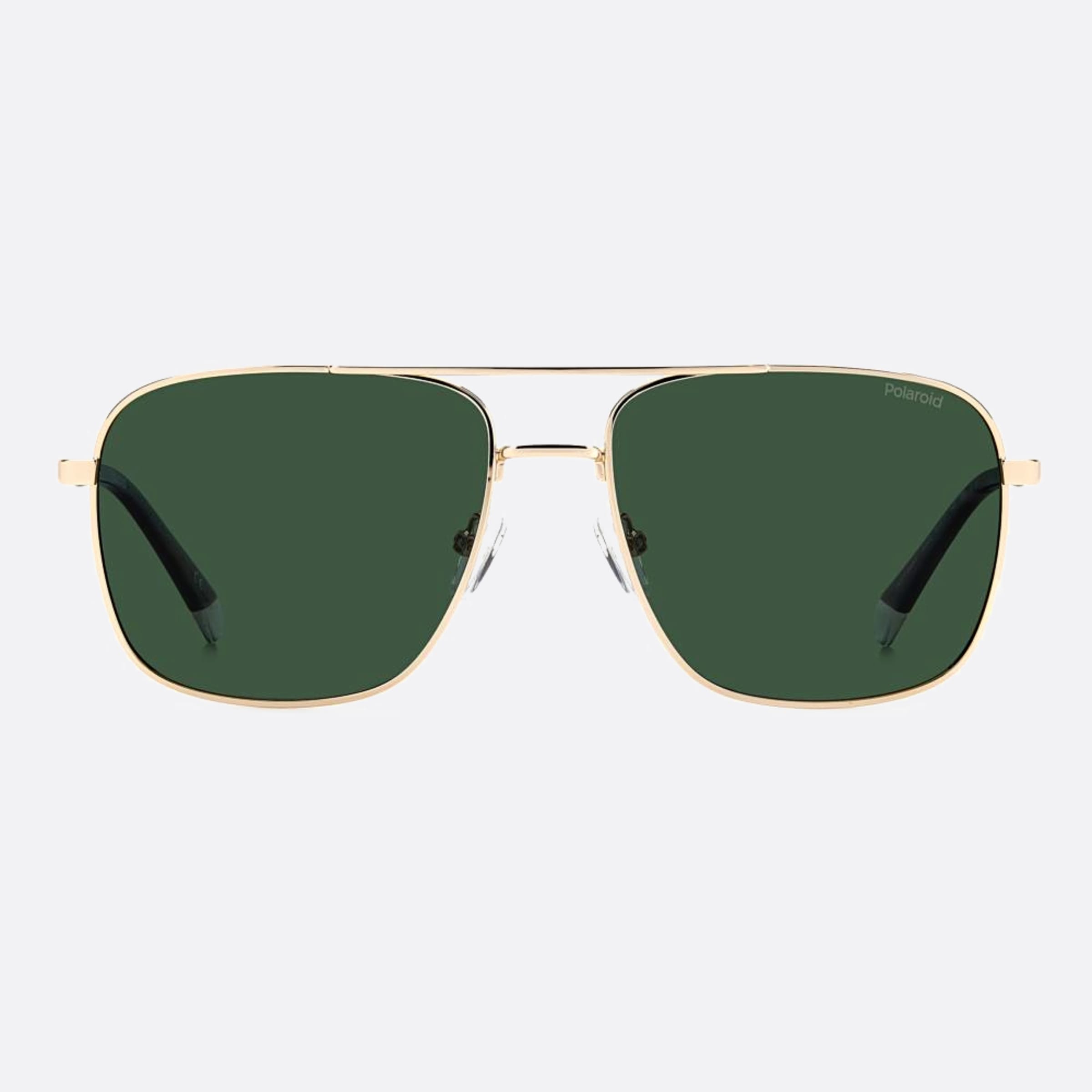 Polaroid 60mm Pld J5g Gold Squared Polarized Men Sunglasses - Main View