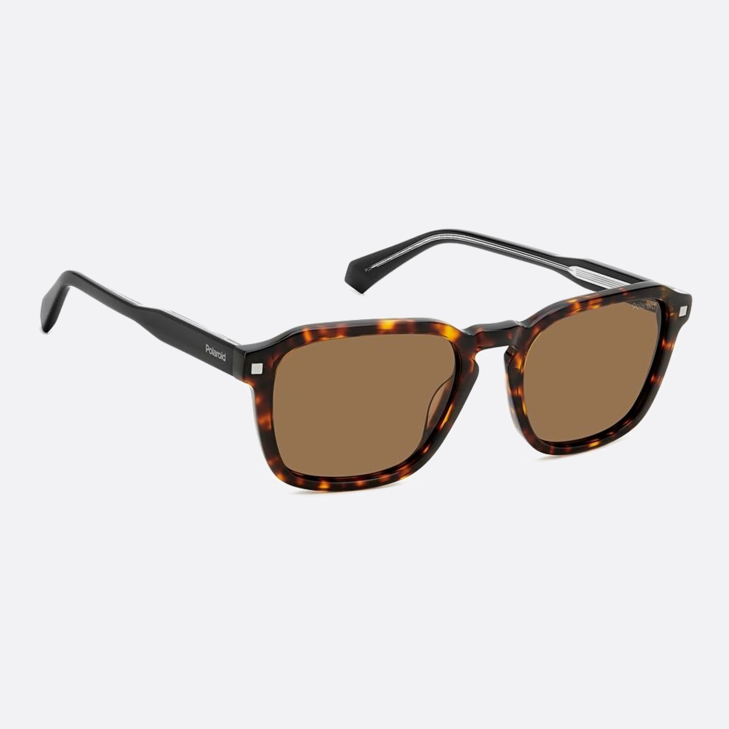 Polaroid 53mm Pld Havana Geometric Polarized Unisex Sunglasses - Lifestyle Shot
