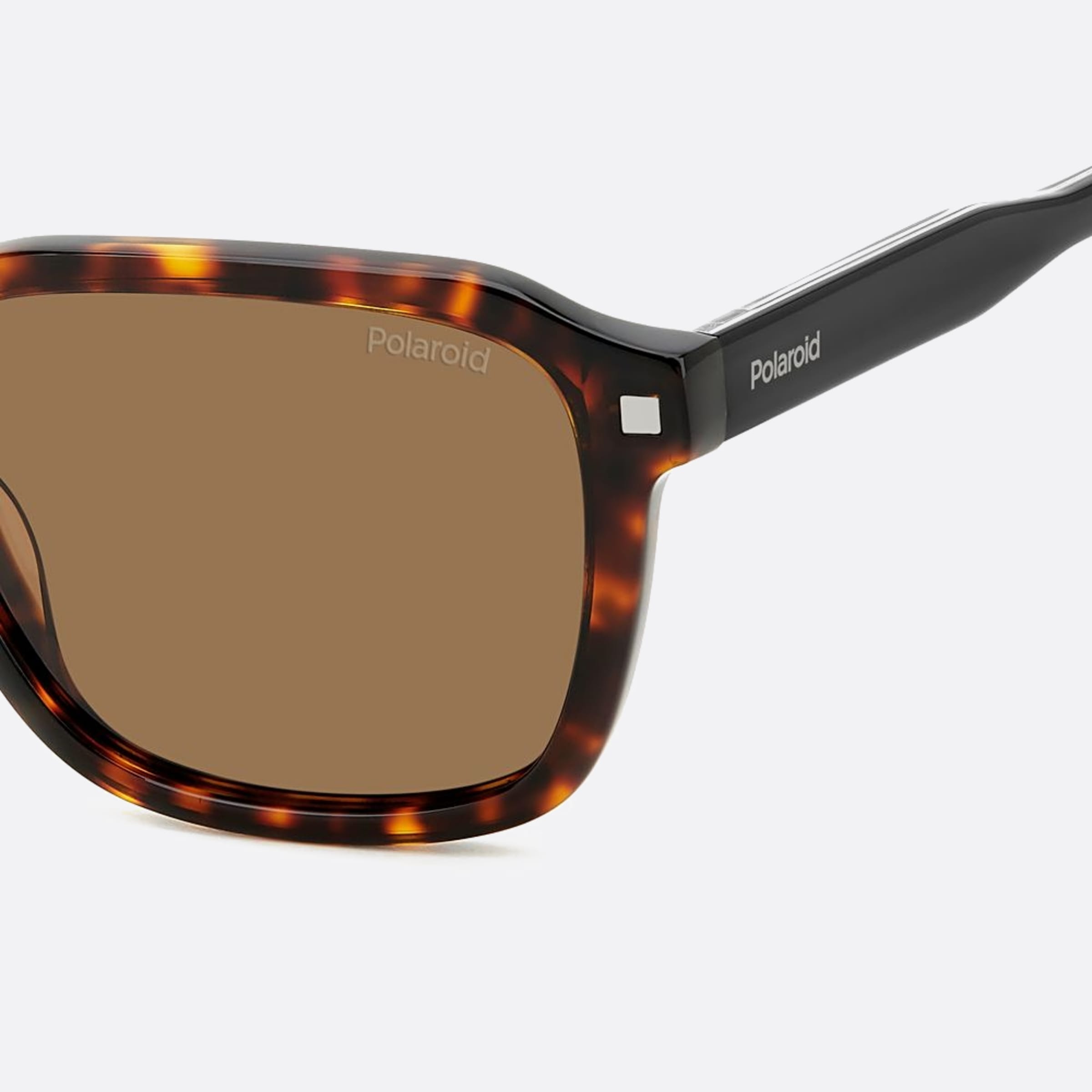 Polaroid 53mm Pld Havana Geometric Polarized Unisex Sunglasses - Additional Angle