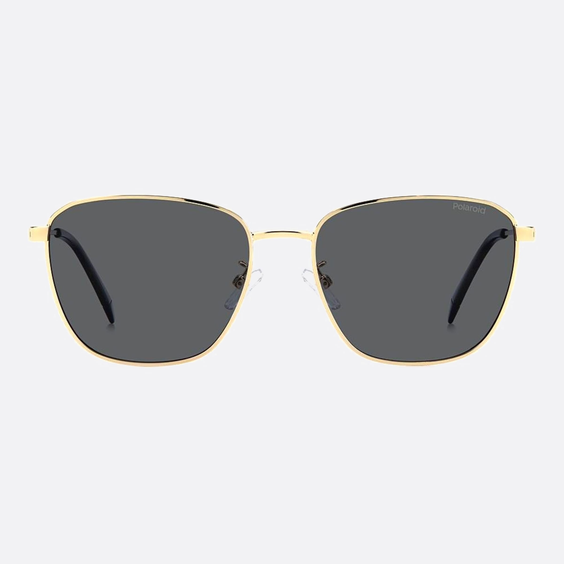 Polaroid 56mm Pld J5g Gold Geometric Polarized Men Sunglasses - Main View