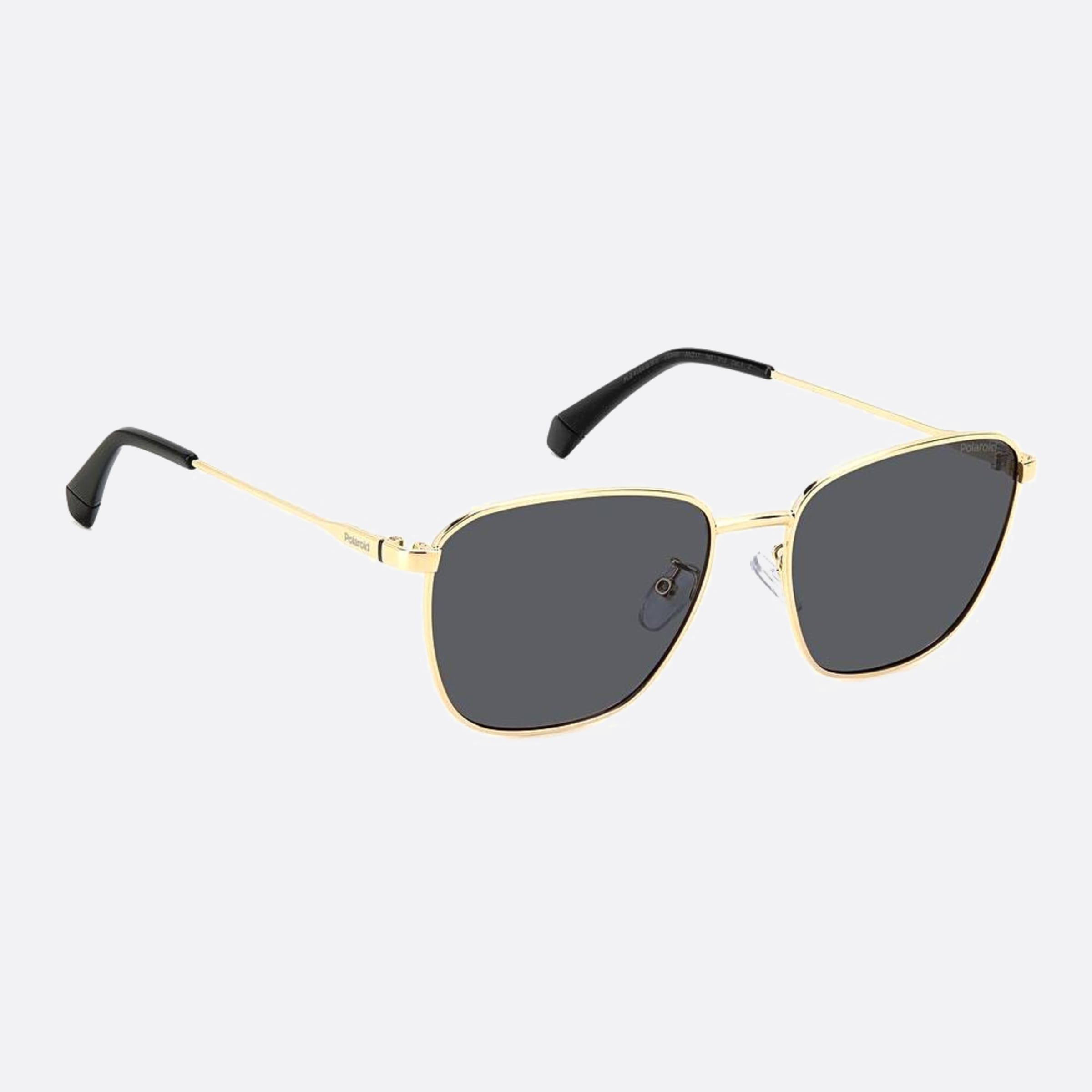Polaroid 56mm Pld J5g Gold Geometric Polarized Men Sunglasses - Additional Angle