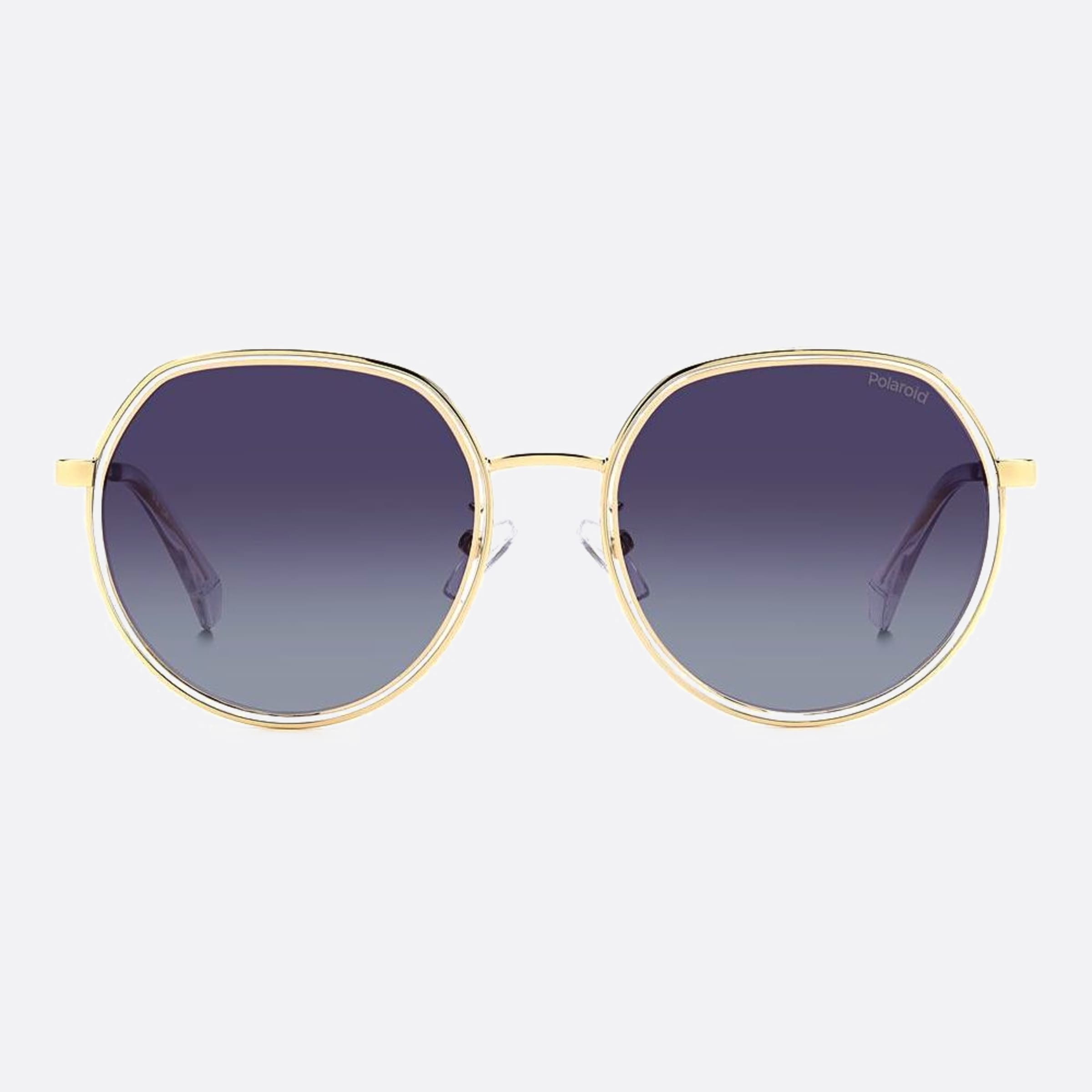 Polaroid 55mm Pld J5g Gold Geometric Polarized Unisex Sunglasses - Main View