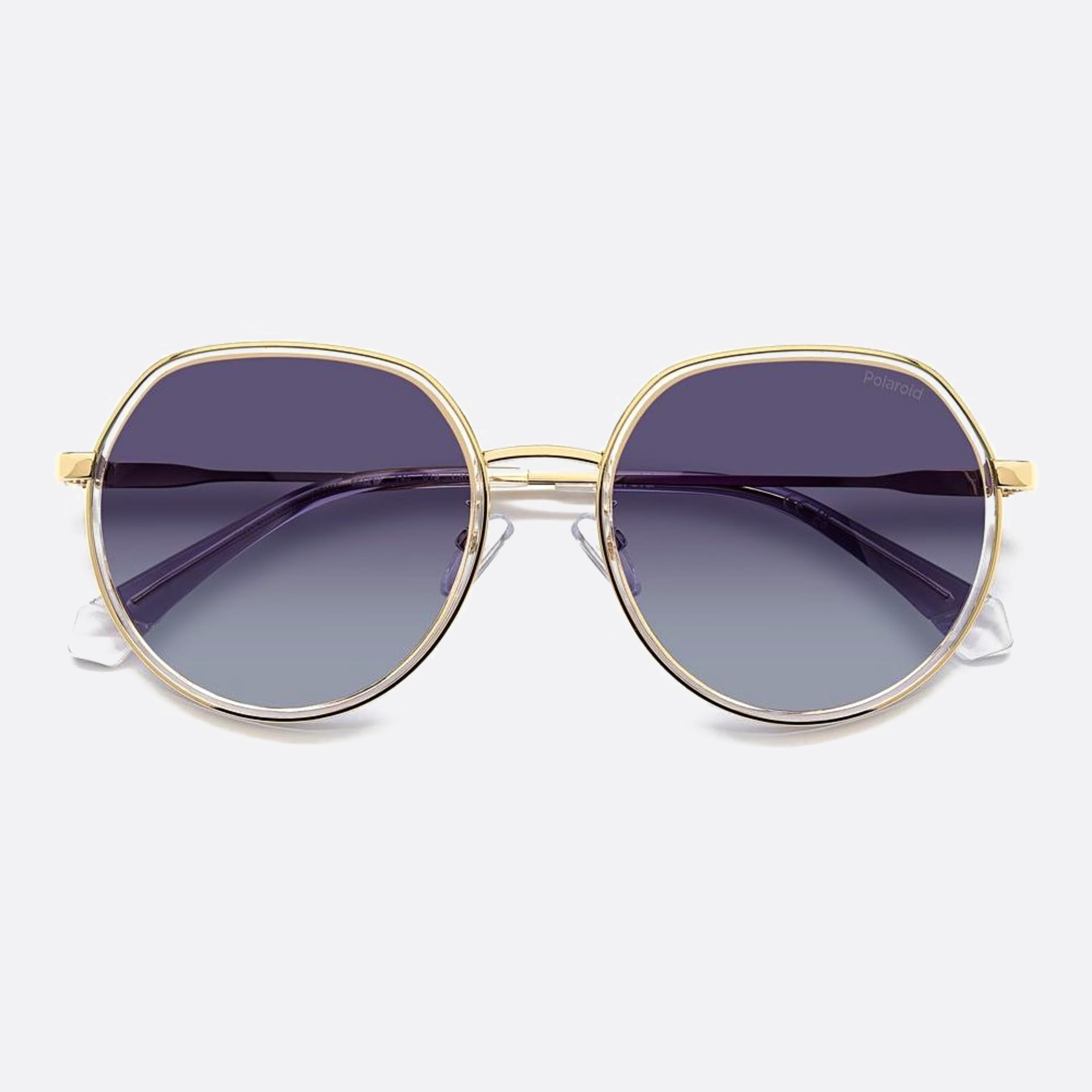 Polaroid 55mm Pld J5g Gold Geometric Polarized Unisex Sunglasses - Lifestyle Shot