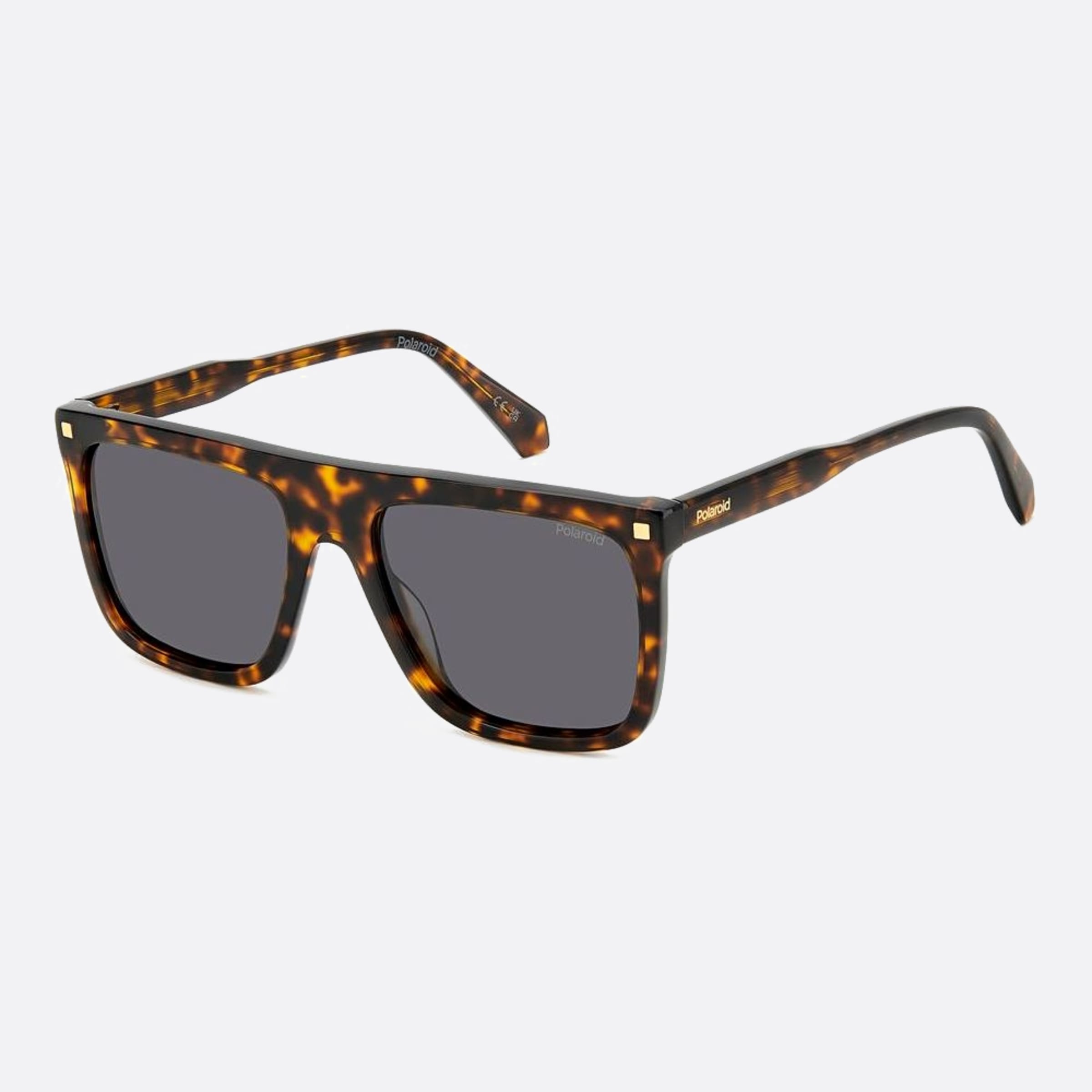 Polaroid 56mm Pld Havana Squared Polarized Men Sunglasses - Side View