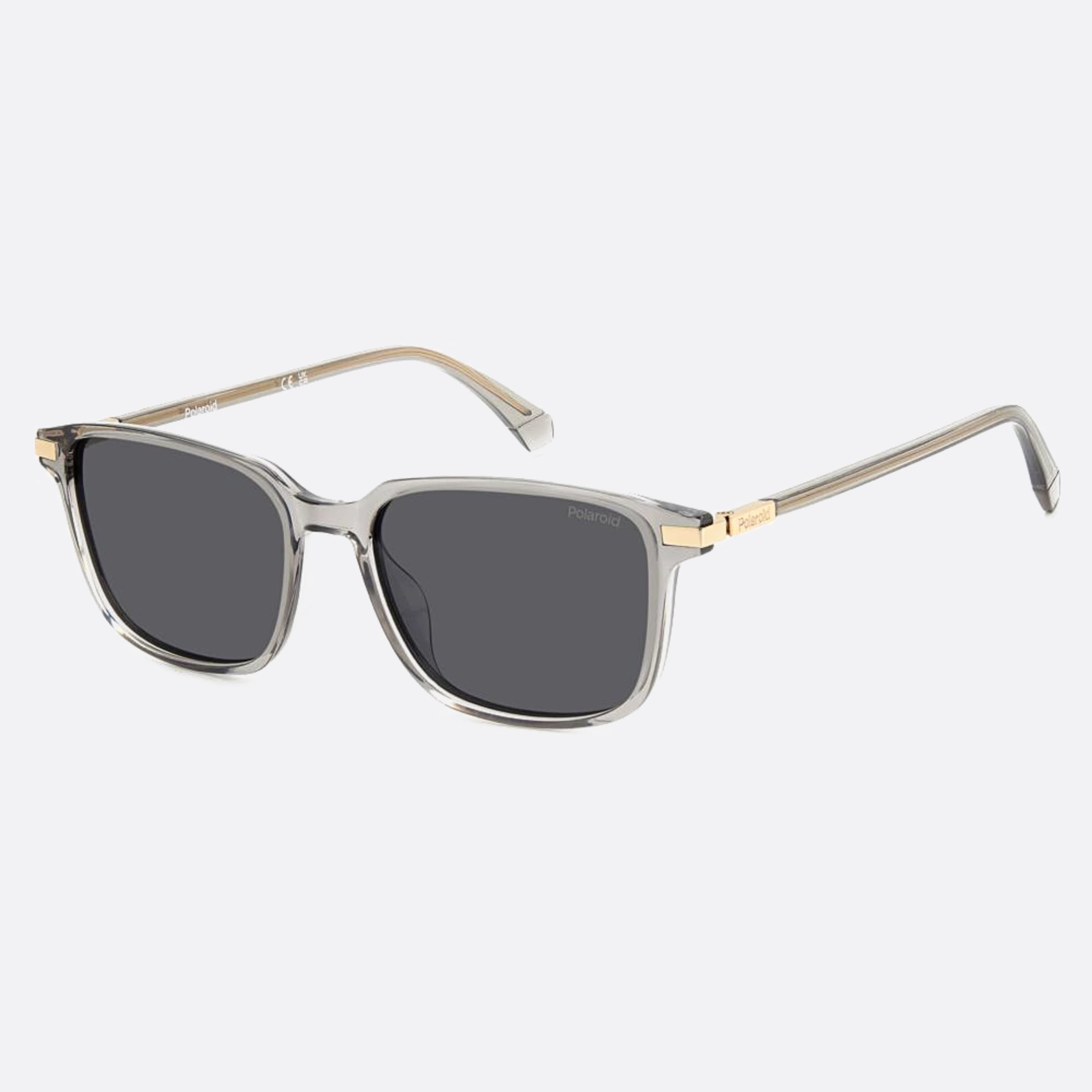 Polaroid 54mm Pld Transparent Squared Polarized Men Sunglasses - Side View