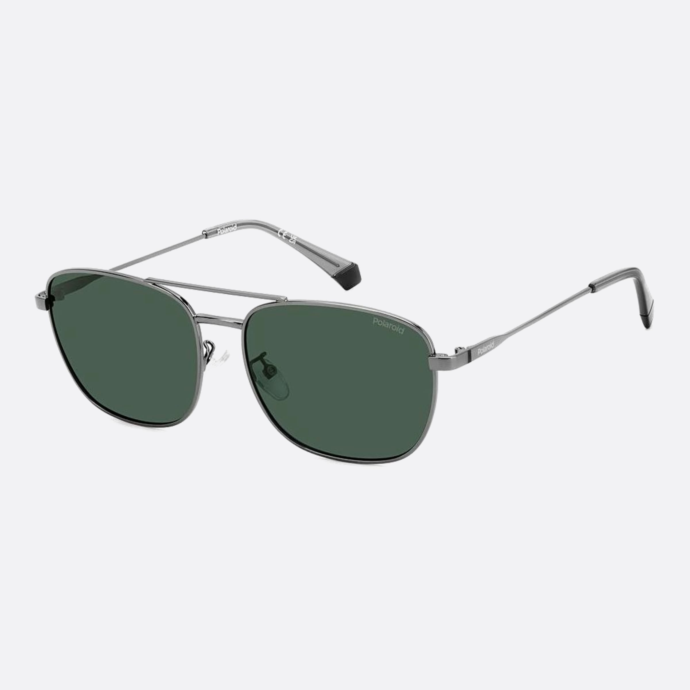Polaroid 59mm Pld Kj1 Ruthenium Pilot Men Sunglasses - Side View