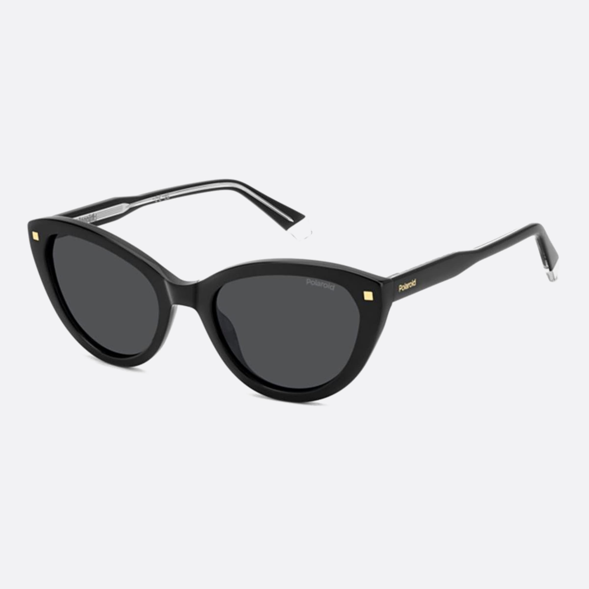 Polaroid 54mm Pld Black Cat Eye Polarized Women Sunglasses - Side View