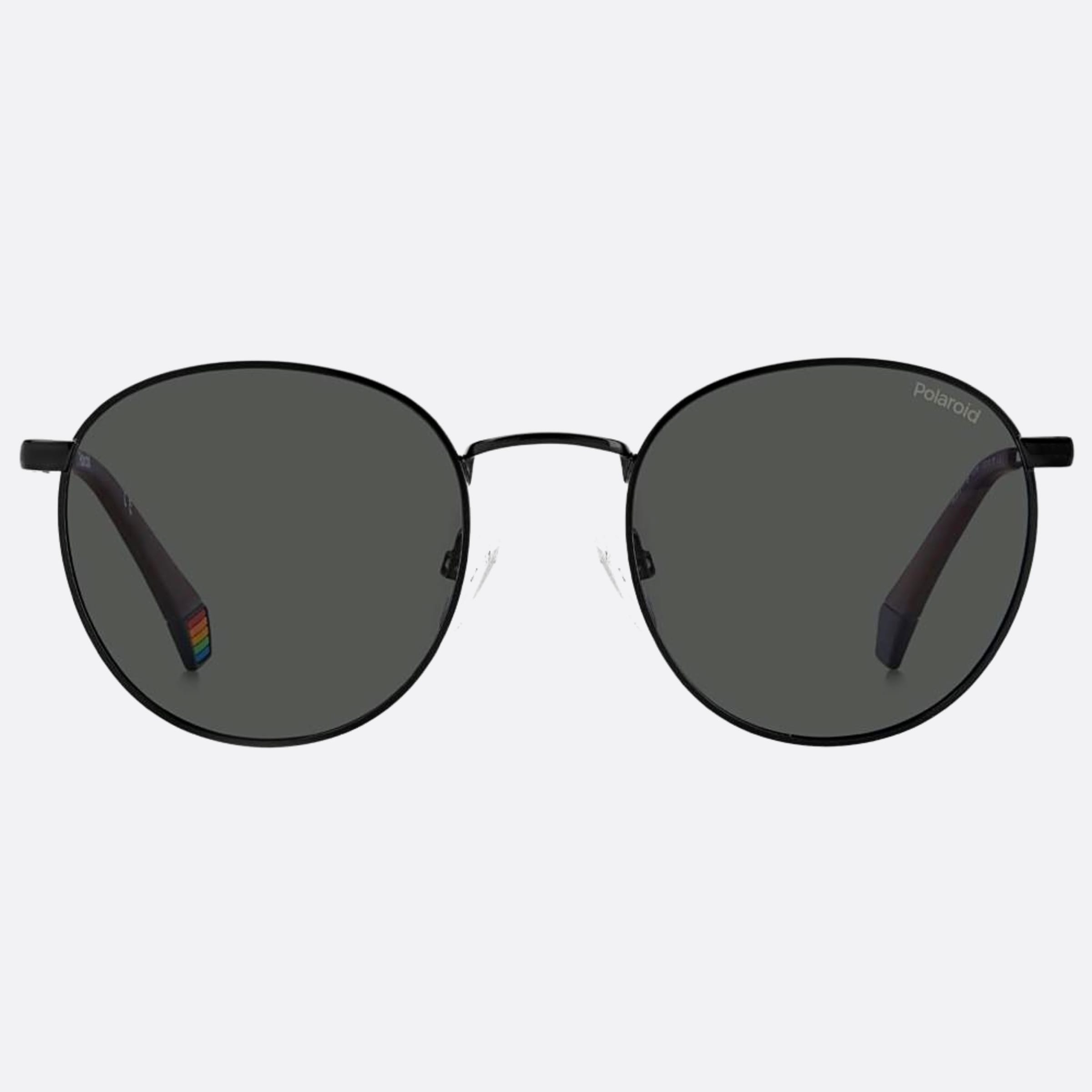 Polaroid 51mm Pld Black Round Polarized Unisex Sunglasses - Main View