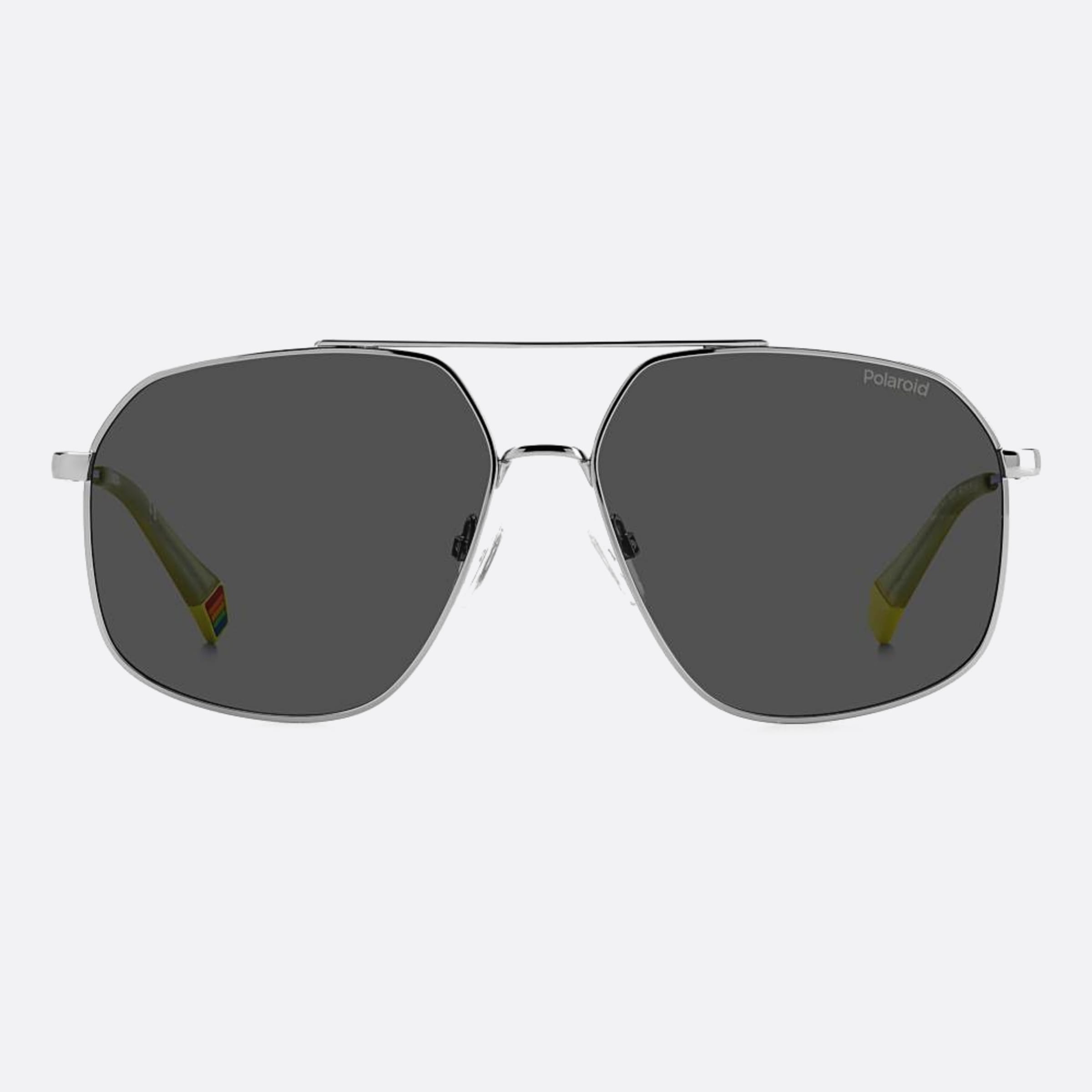 Polaroid 58mm Pld 6lb Ruthenium Pilot Polarized Unisex Sunglasses - Main View