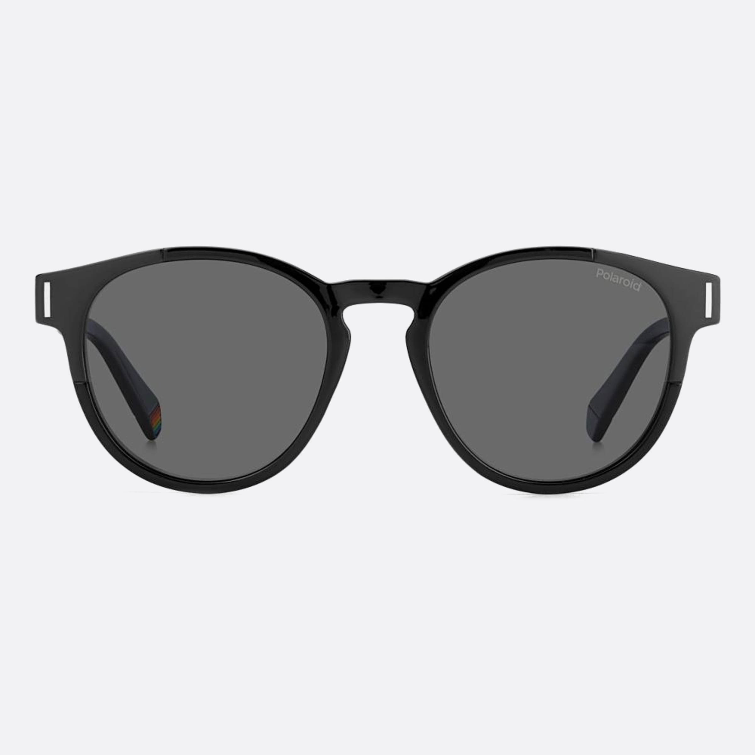 Polaroid 51mm Pld Black Round Polarized Unisex Sunglasses - Main View