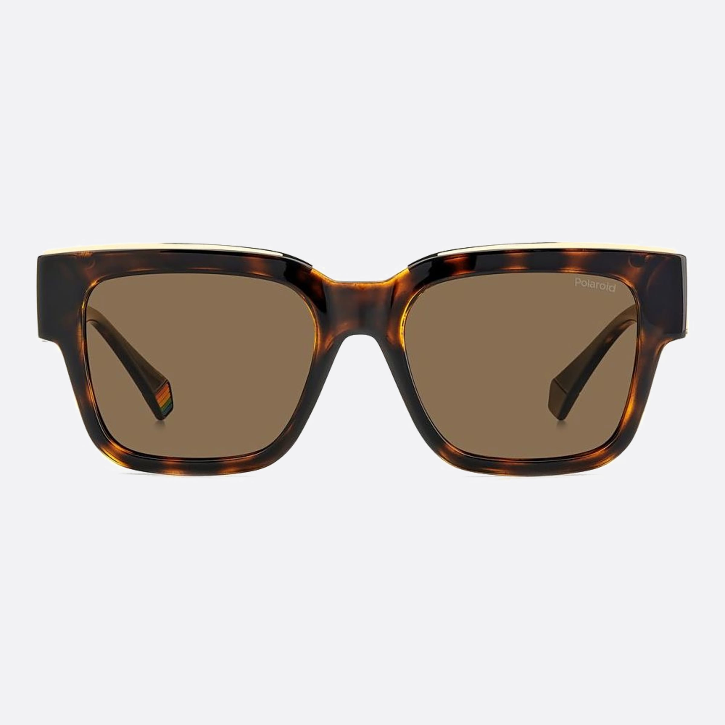 Polaroid 52mm Pld Havana Squared Polarized Unisex Sunglasses - Main View