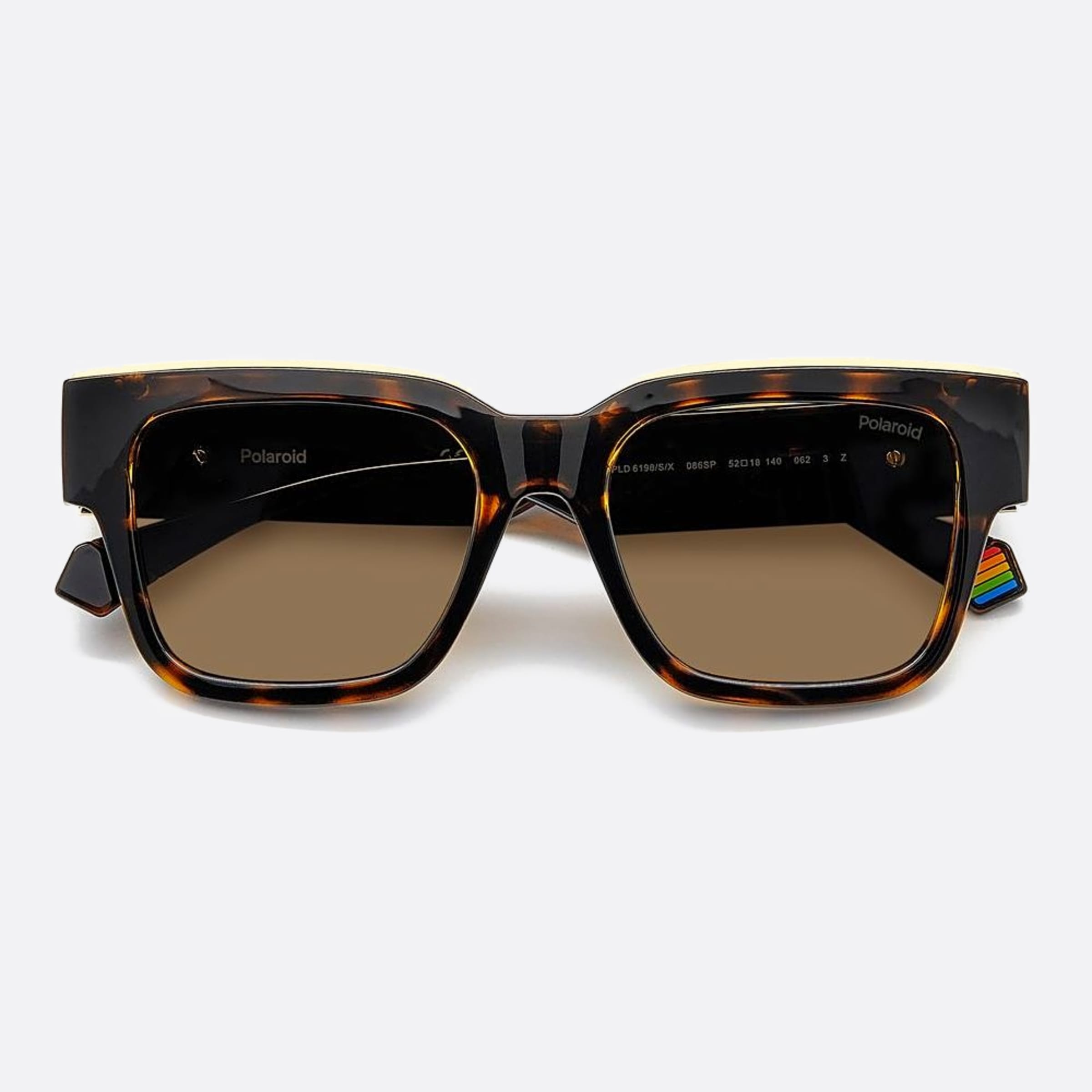 Polaroid 52mm Pld Havana Squared Polarized Unisex Sunglasses - Lifestyle Shot
