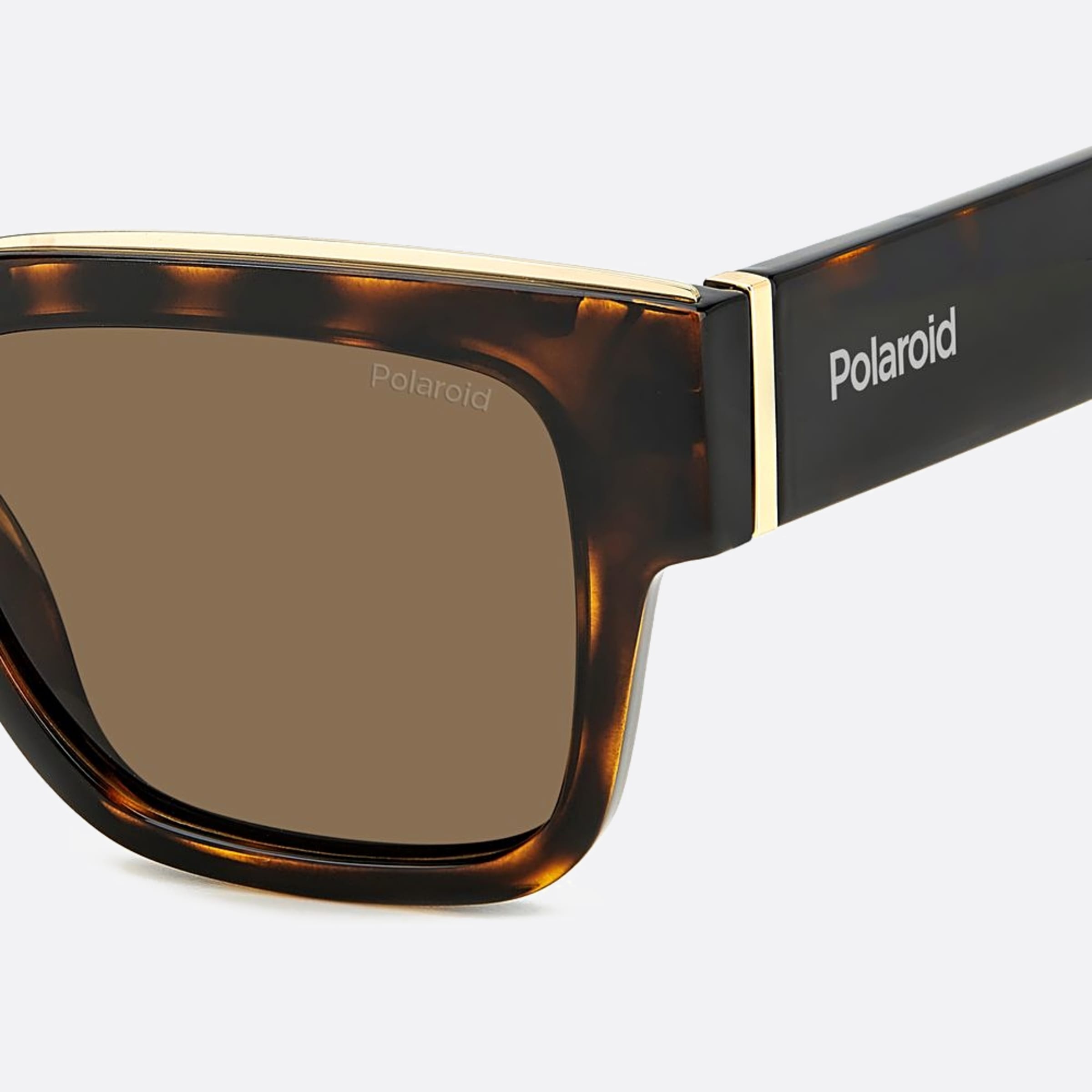 Polaroid 52mm Pld Havana Squared Polarized Unisex Sunglasses - Additional Angle