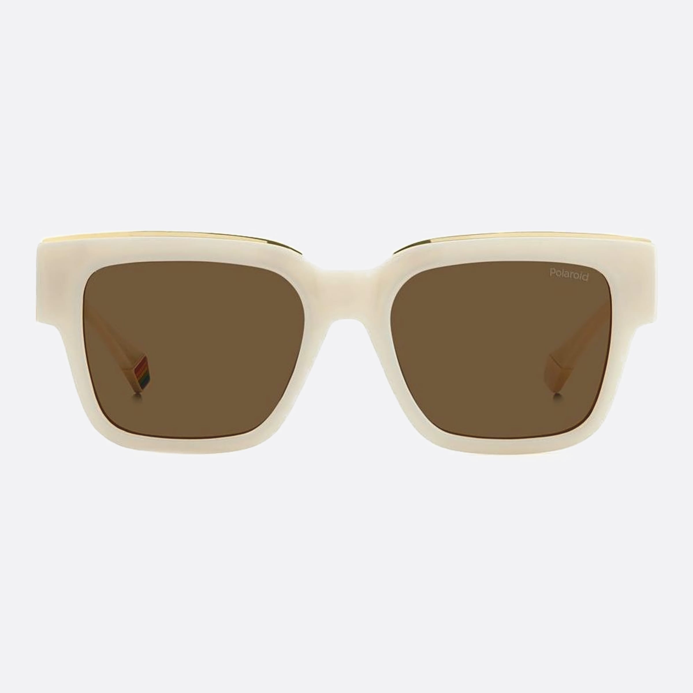Polaroid 52mm Pld Szj White Squared Polarized Unisex Sunglasses - Main View
