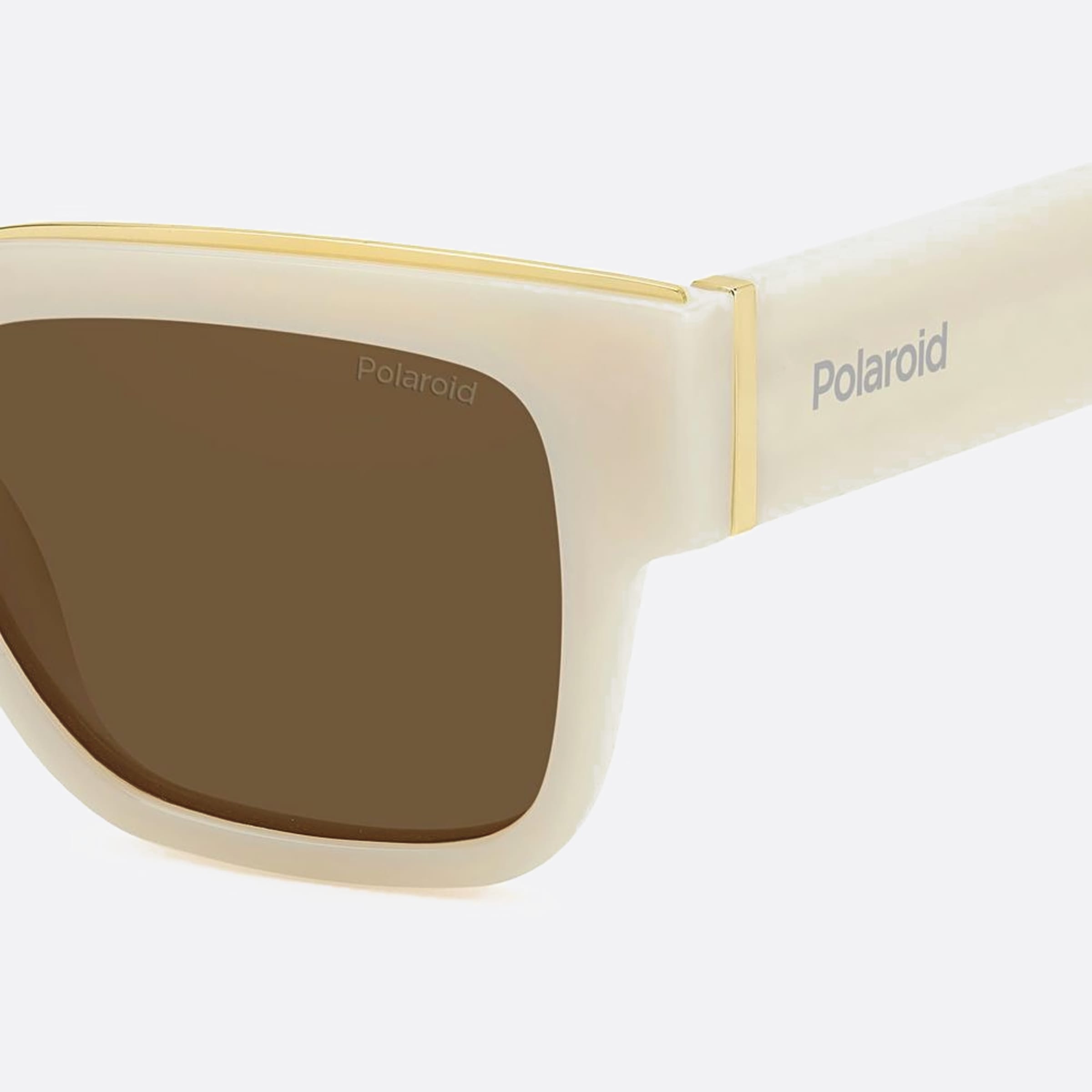 Polaroid 52mm Pld Szj White Squared Polarized Unisex Sunglasses - Additional Angle