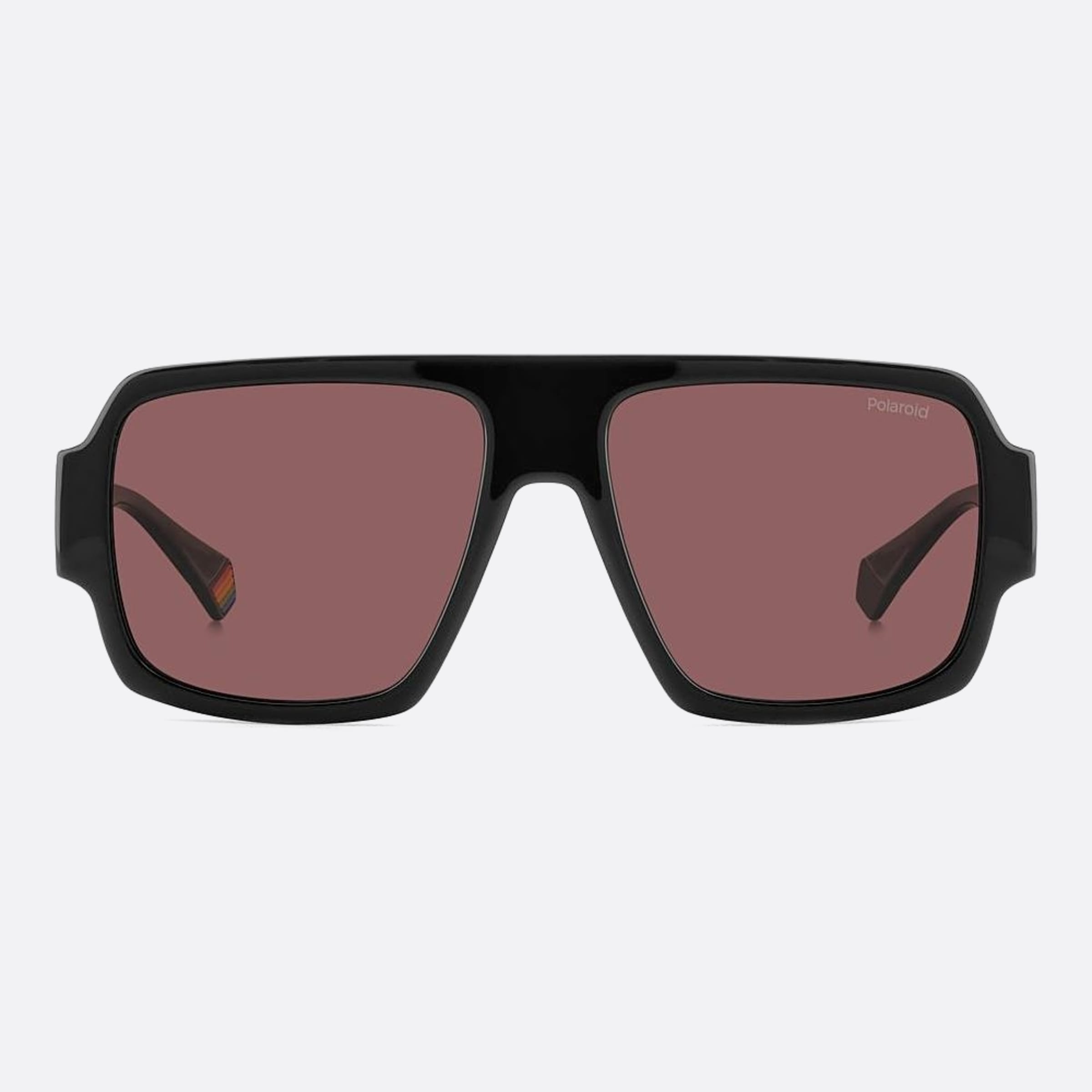 Polaroid 55mm Pld Black Geometric Polarized Unisex Sunglasses - Main View