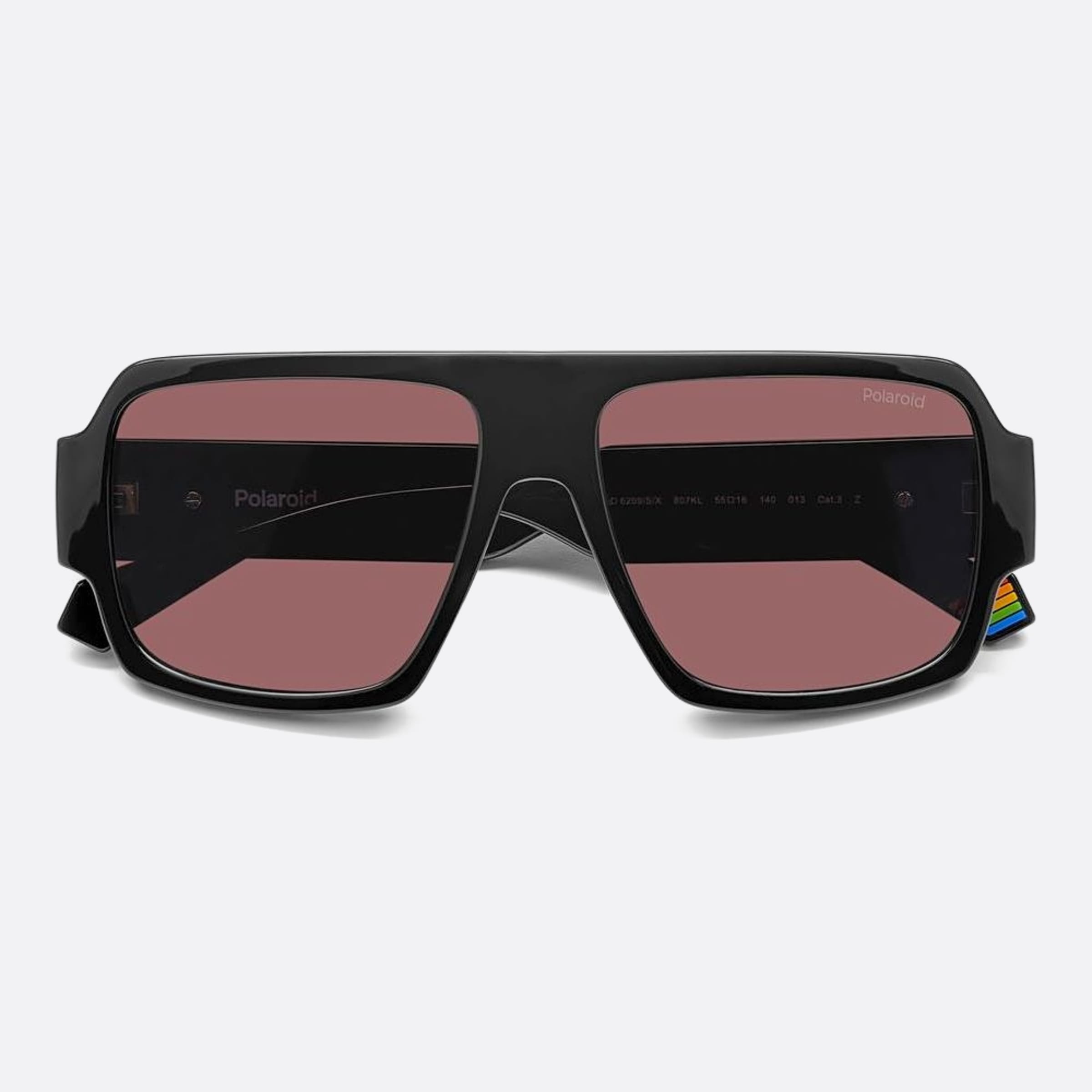 Polaroid 55mm Pld Black Geometric Polarized Unisex Sunglasses - Lifestyle Shot