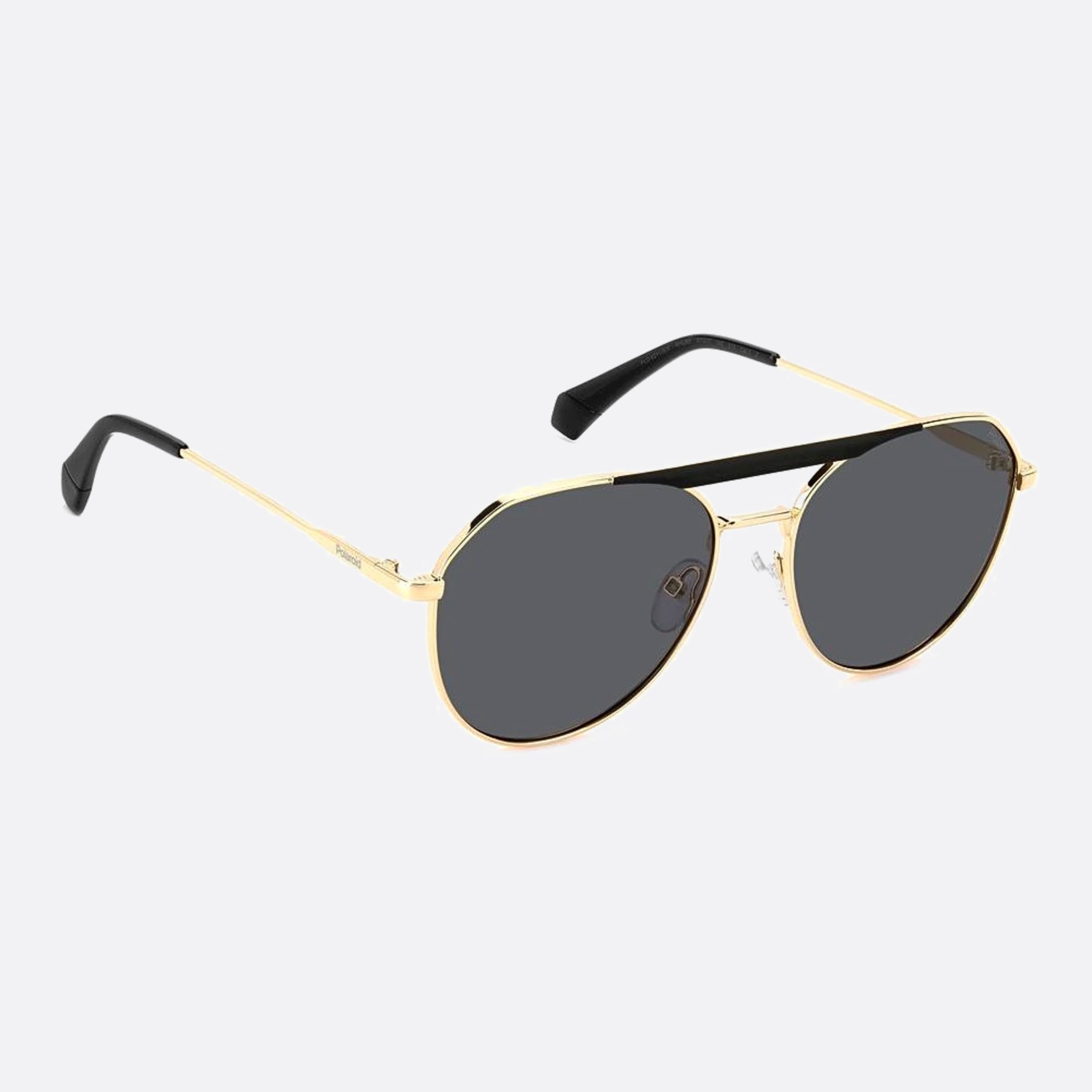 Polaroid 57mm Pld Rhl Gold Geometric Polarized Unisex Sunglasses - Additional Angle