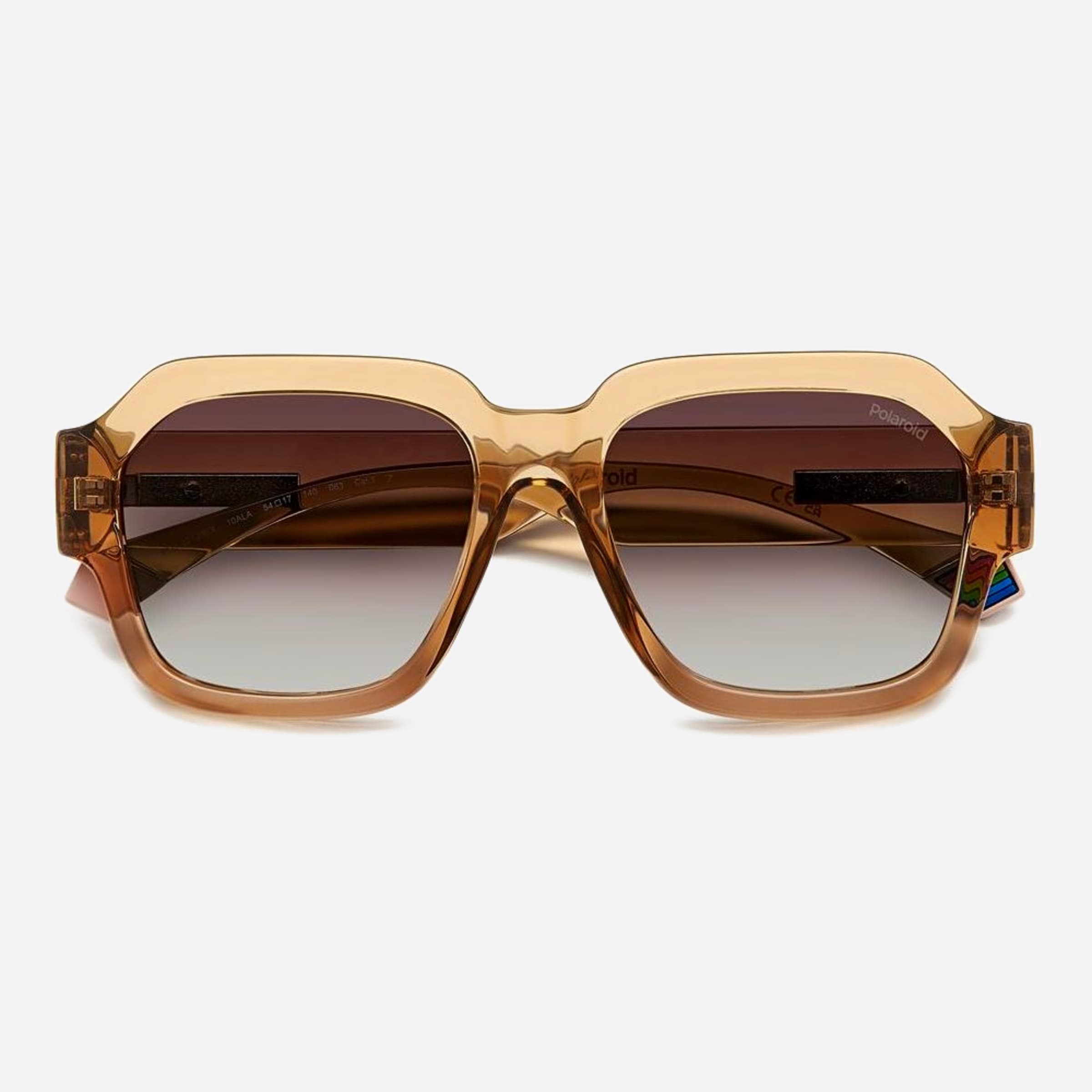 Polaroid 54mm Pld 10a Brown Oversize Unisex Sunglasses - Detail View