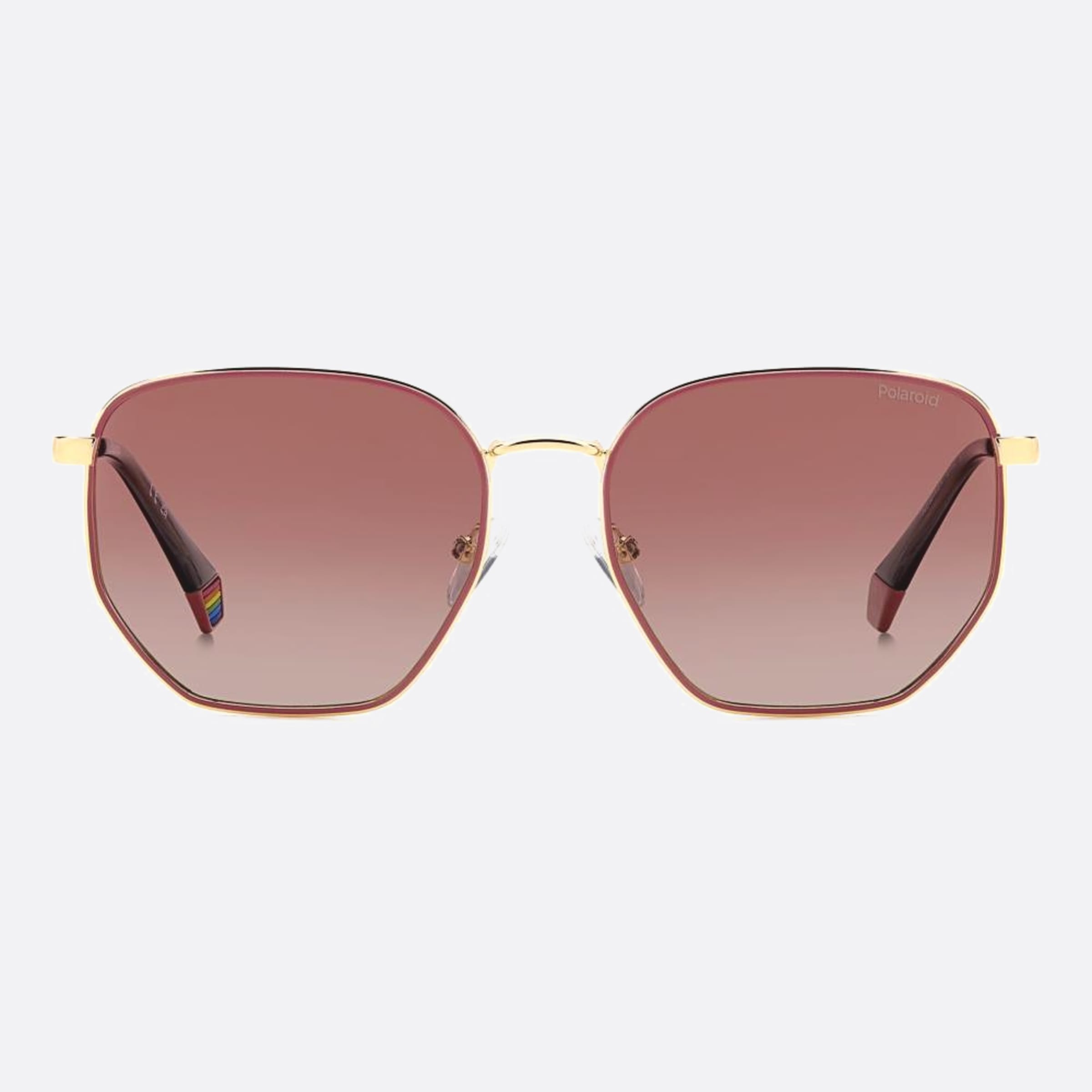 Polaroid 56mm Pld Eyr Gold Pilot Unisex Sunglasses - Main View