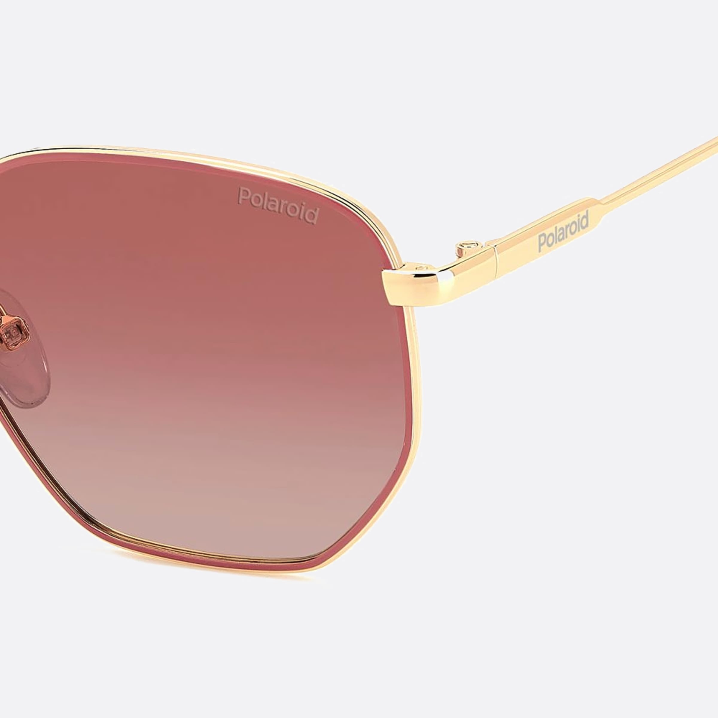 Polaroid 56mm Pld Eyr Gold Pilot Unisex Sunglasses - Detail View