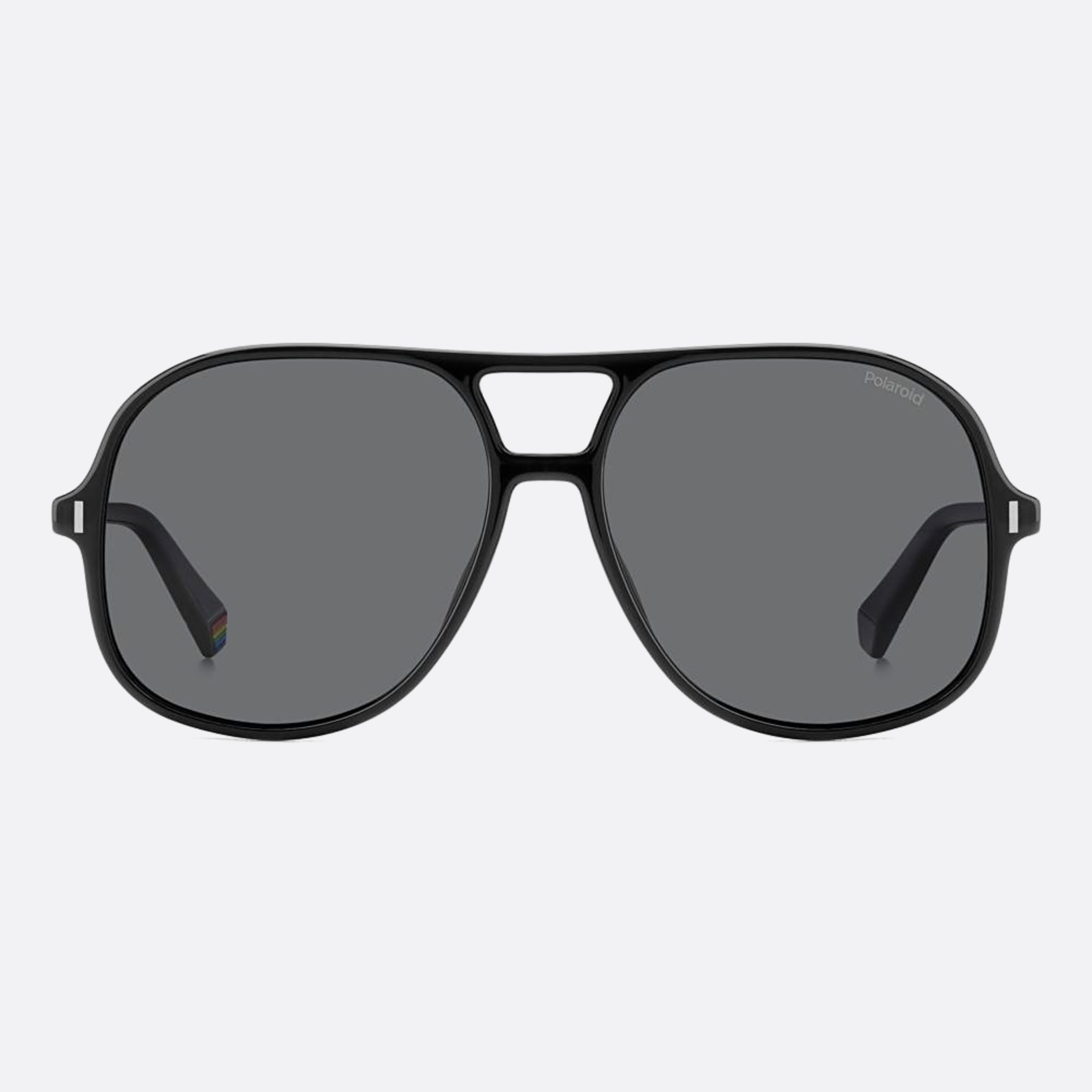 Polaroid 57mm Pld Black Pilot Polarized Unisex Sunglasses - Main View
