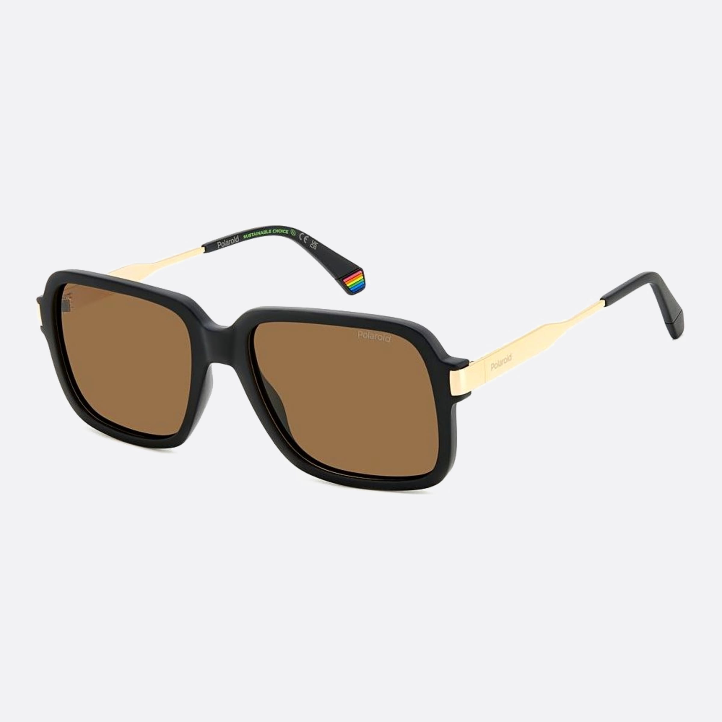 Polaroid 56mm Pld Black Oversize Polarized Men Sunglasses - Side View