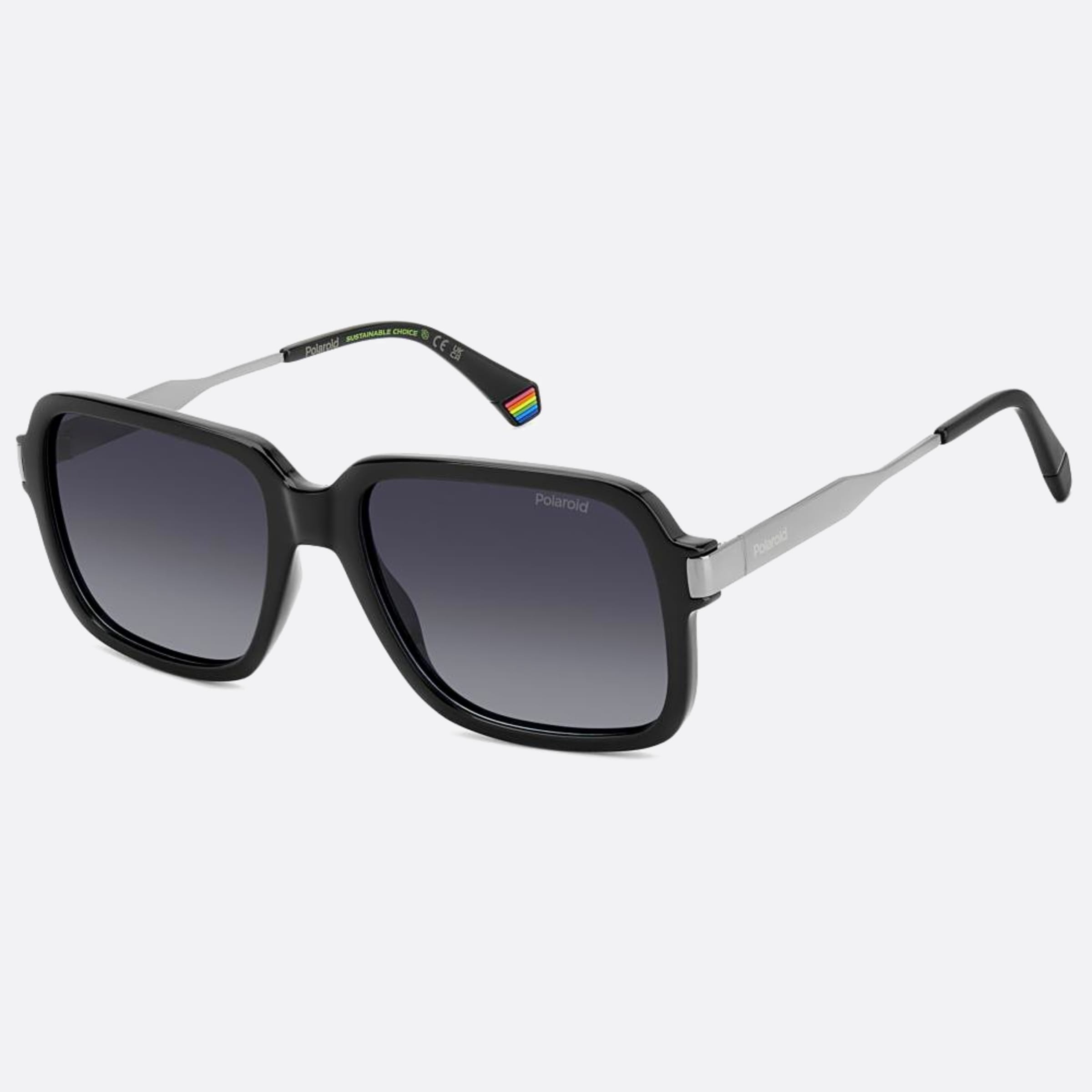 Polaroid 56mm Pld Black Oversize Polarized Men Sunglasses - Side View