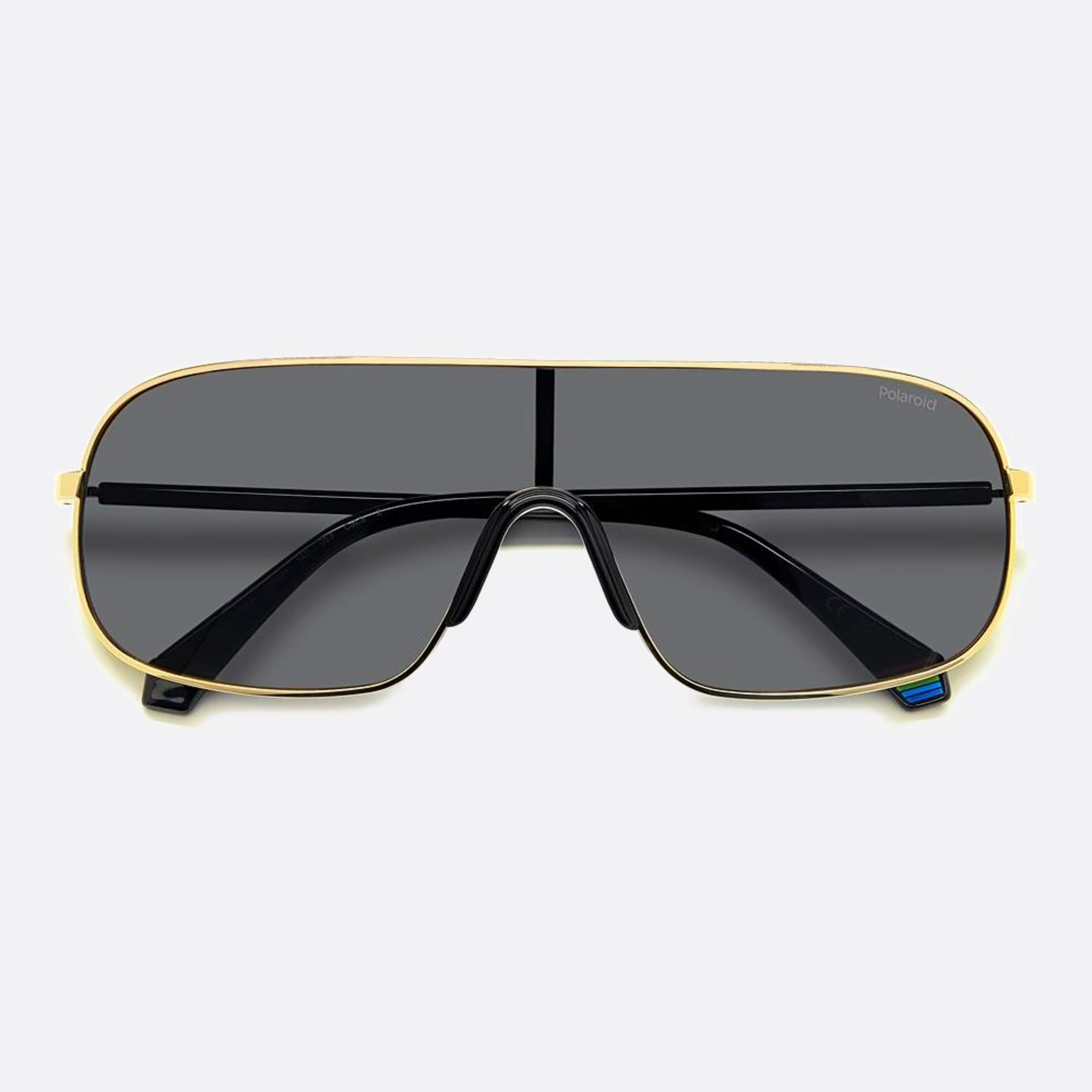 Polaroid 99mm Pld J5g Gold Shield Polarized Unisex Sunglasses - Detail View